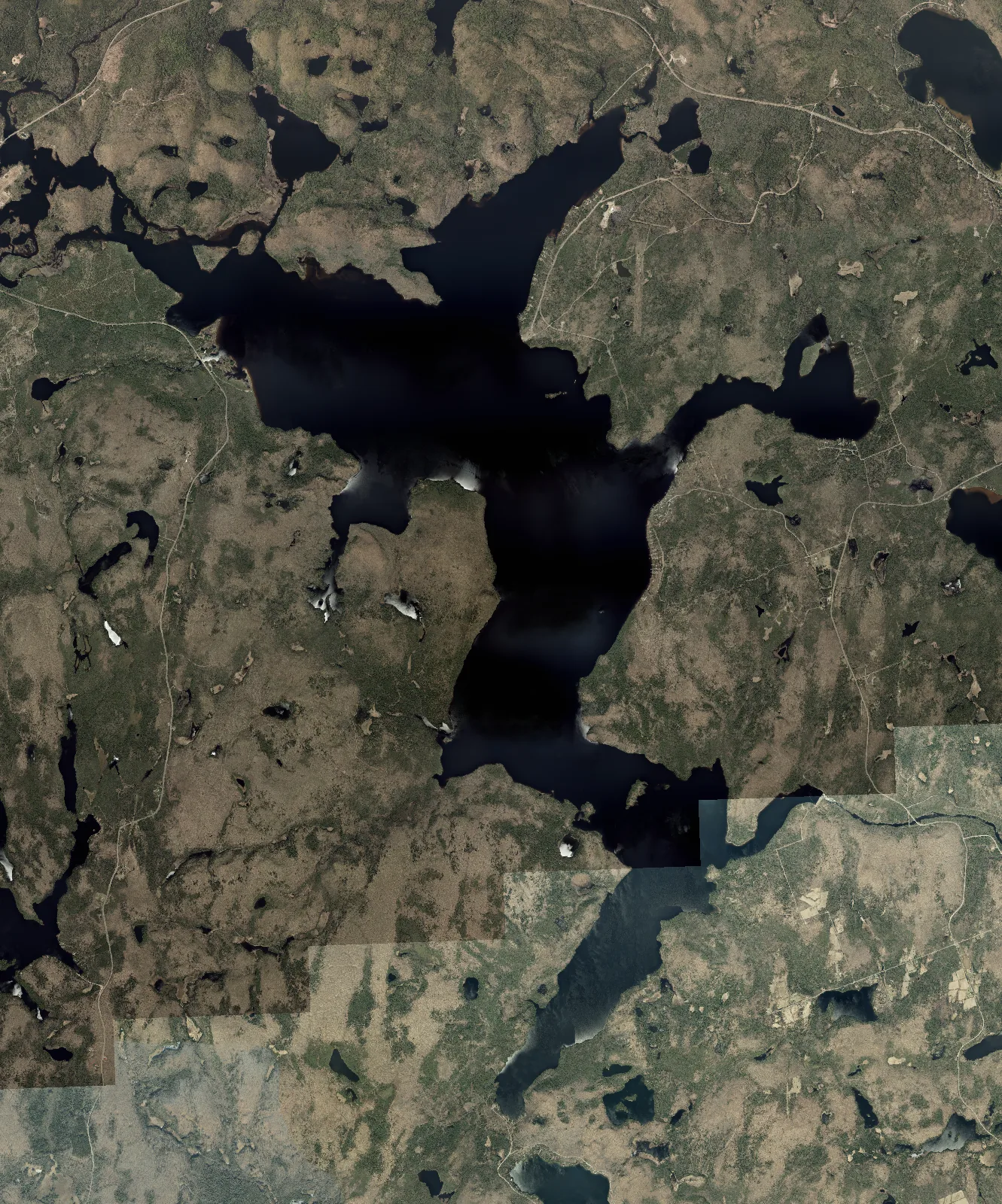 Aerial photograph of Bark Lake.