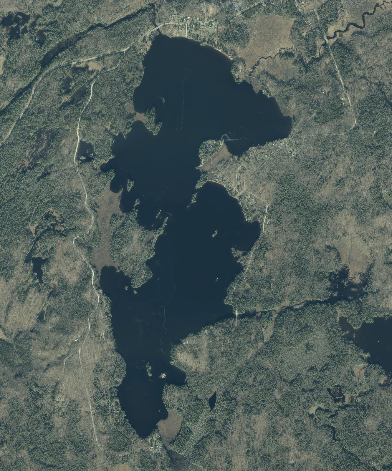 Aerial photograph of Bear Lake.