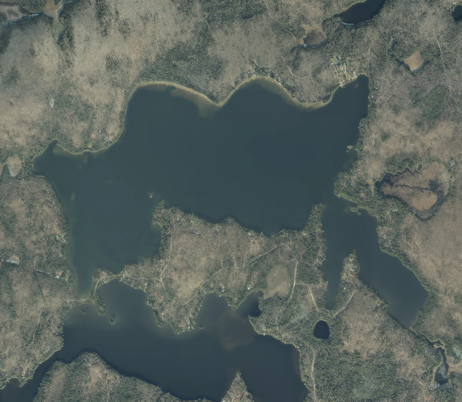 Aerial photograph of Bella Lake.