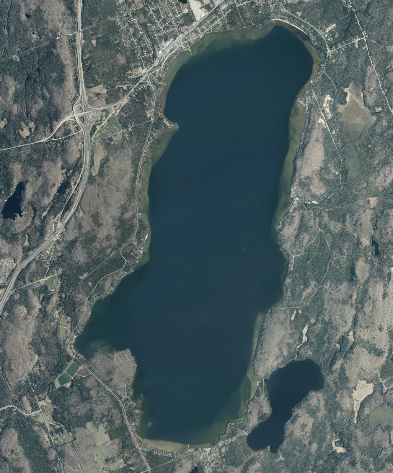 Aerial photograph of Lake Bernard.