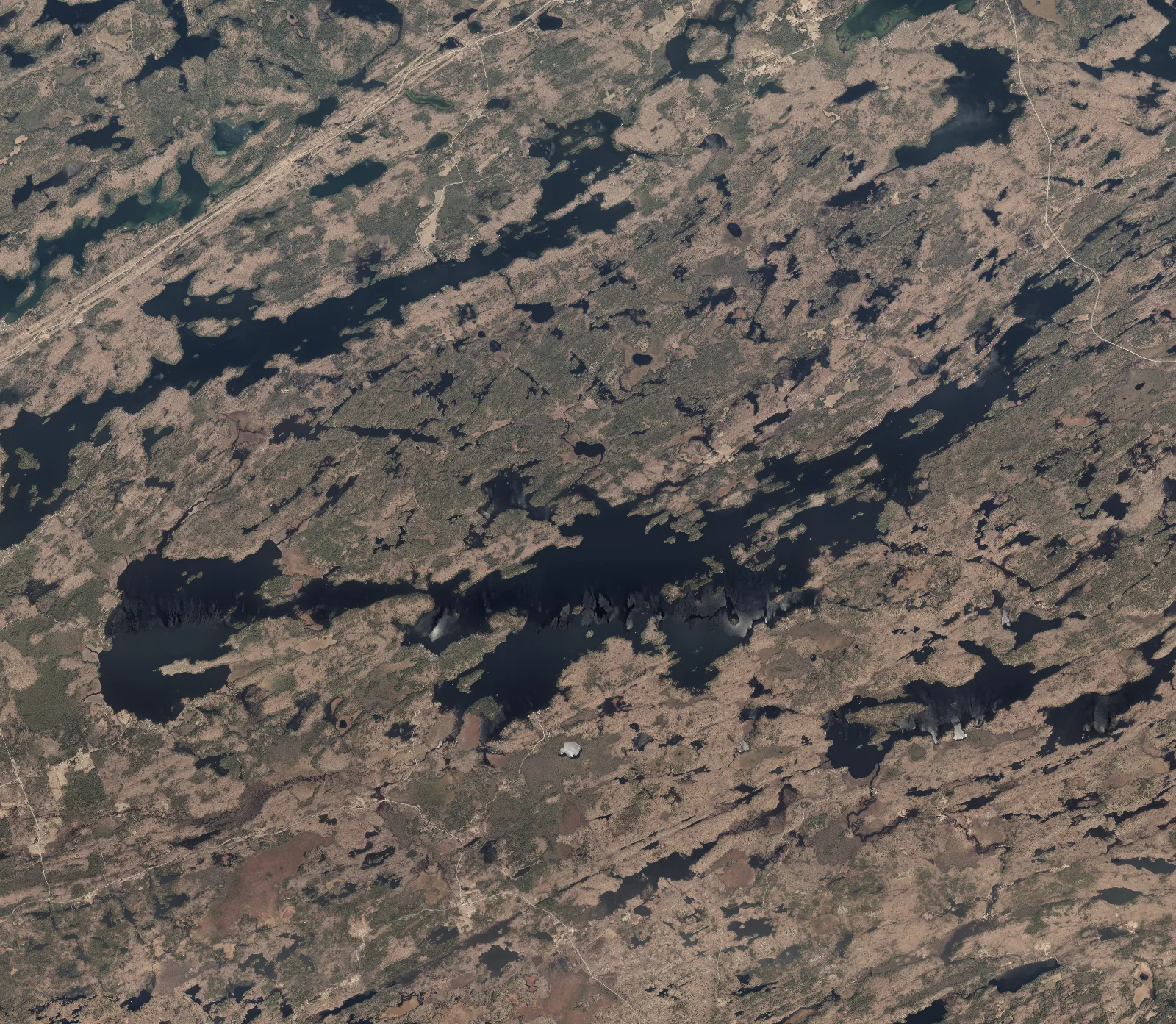 Aerial photograph of Big Gull Lake.