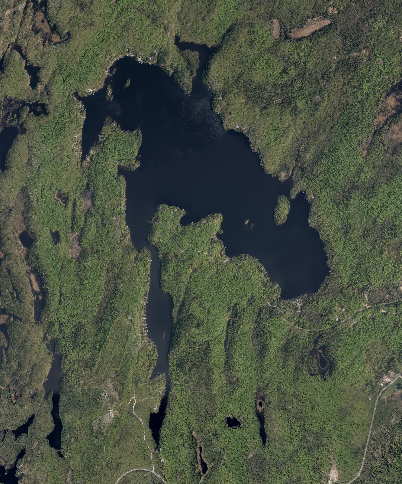 Aerial photograph of Bob Lake.