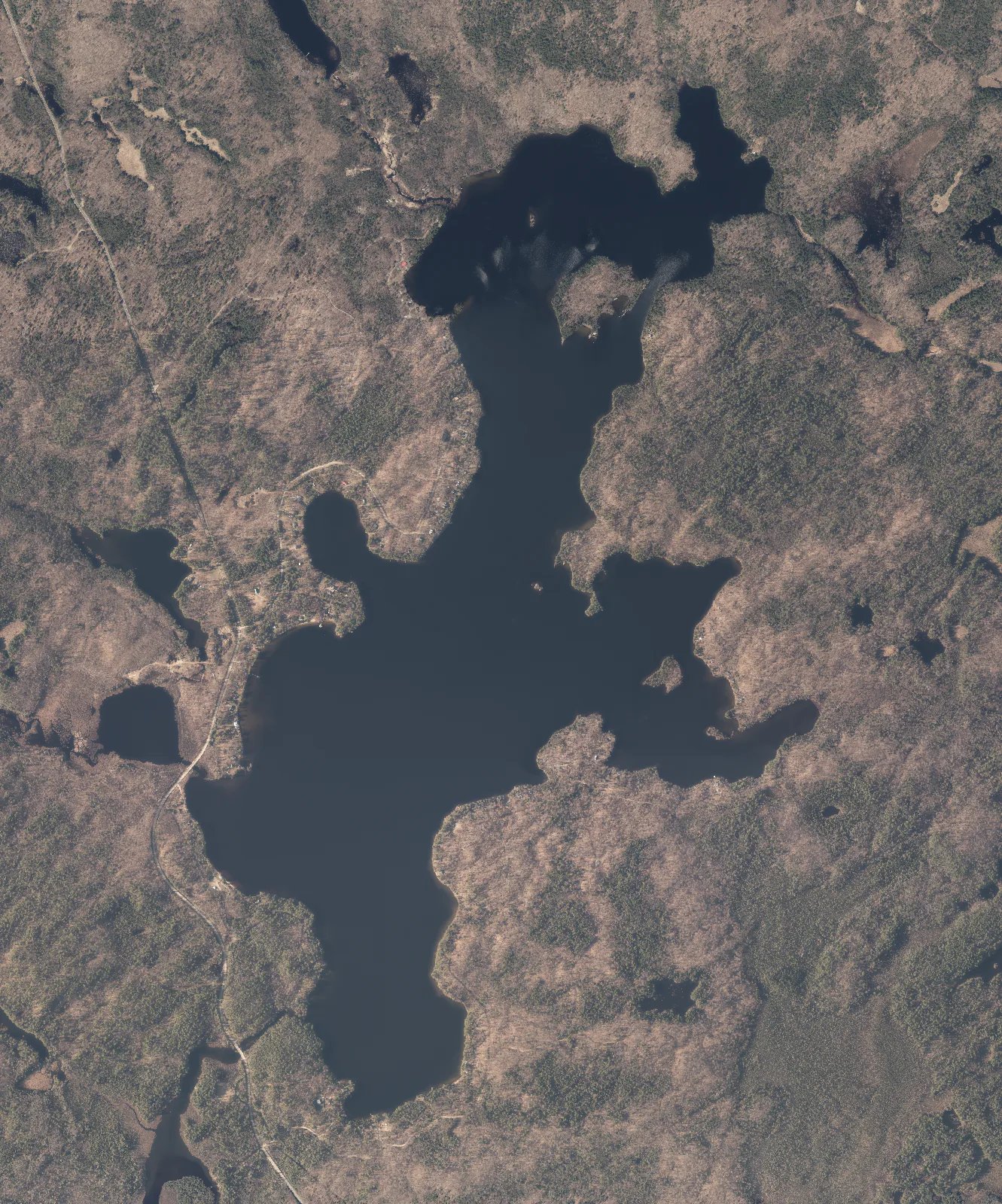 Aerial photograph of Buckshot Lake.
