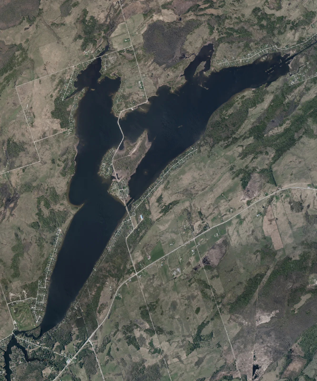 Aerial photograph of Canal Lake.