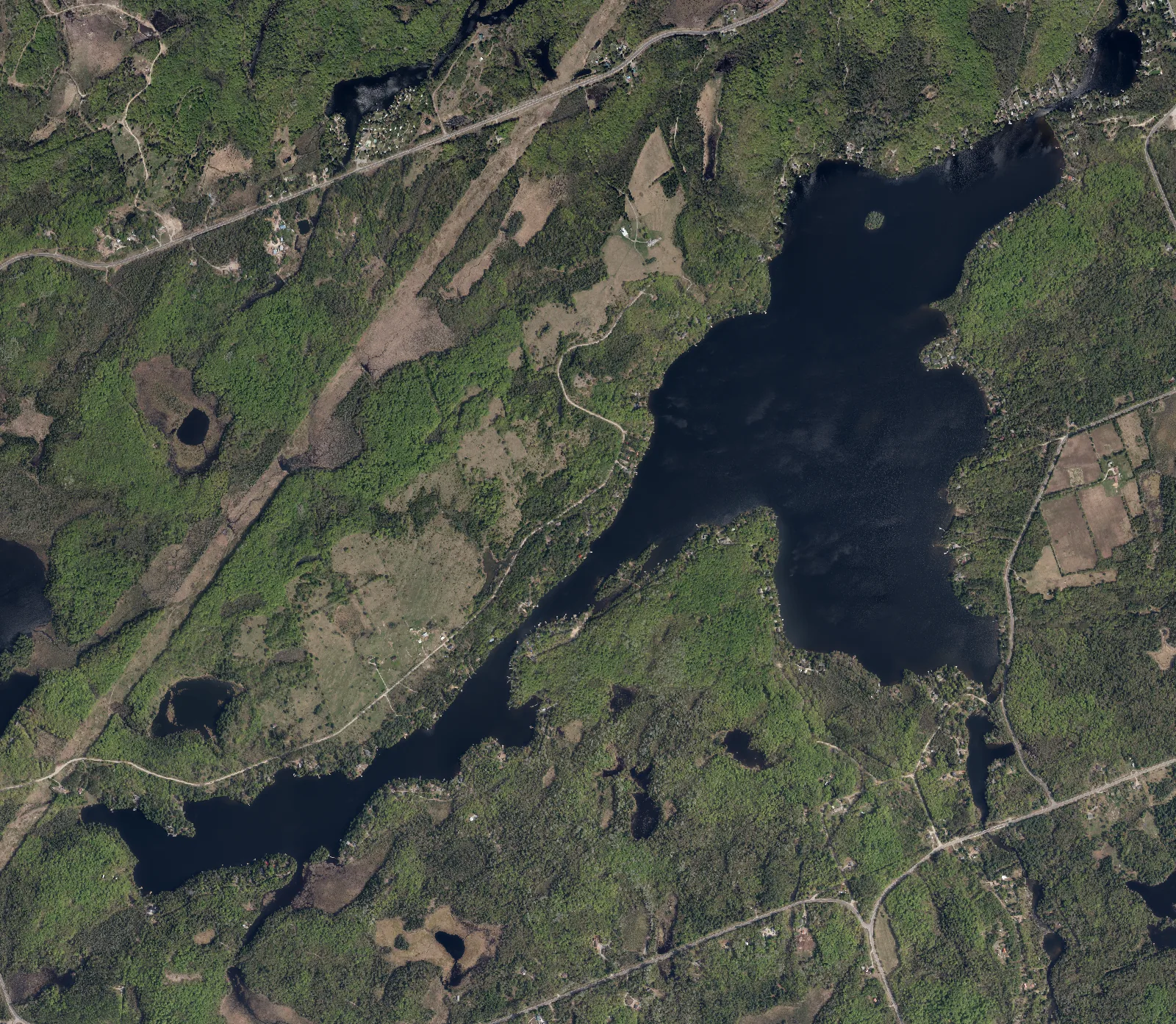 Aerial photograph of Canning Lake.