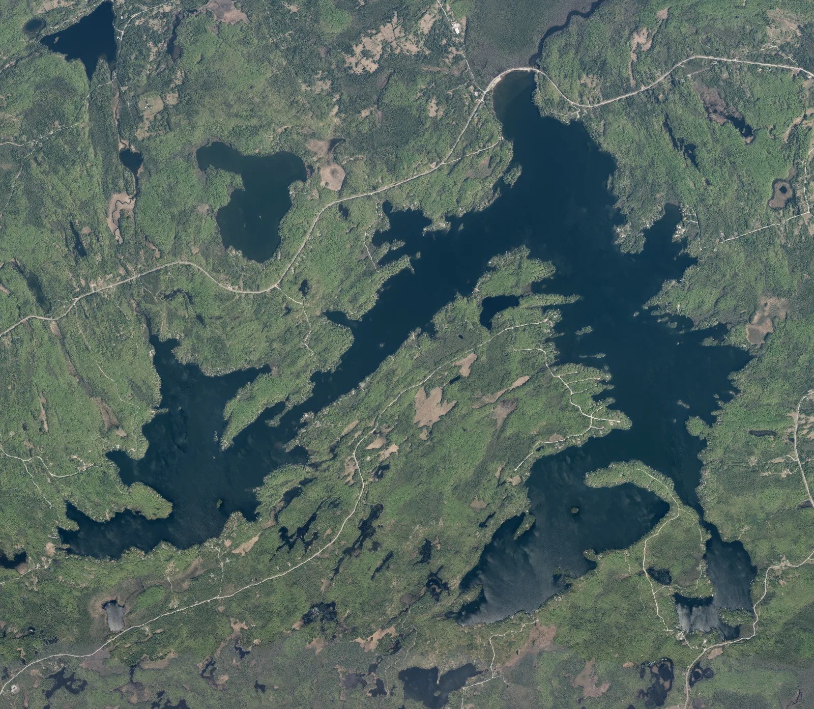 Aerial photograph of Chandos Lake.