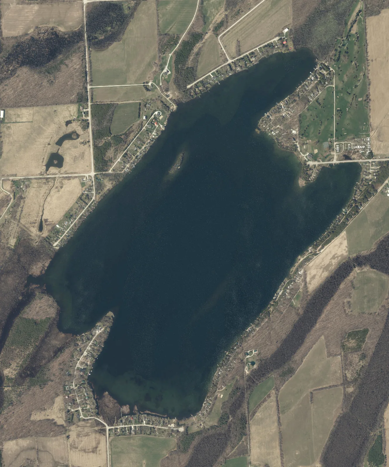 Aerial photograph of Chesley Lake.