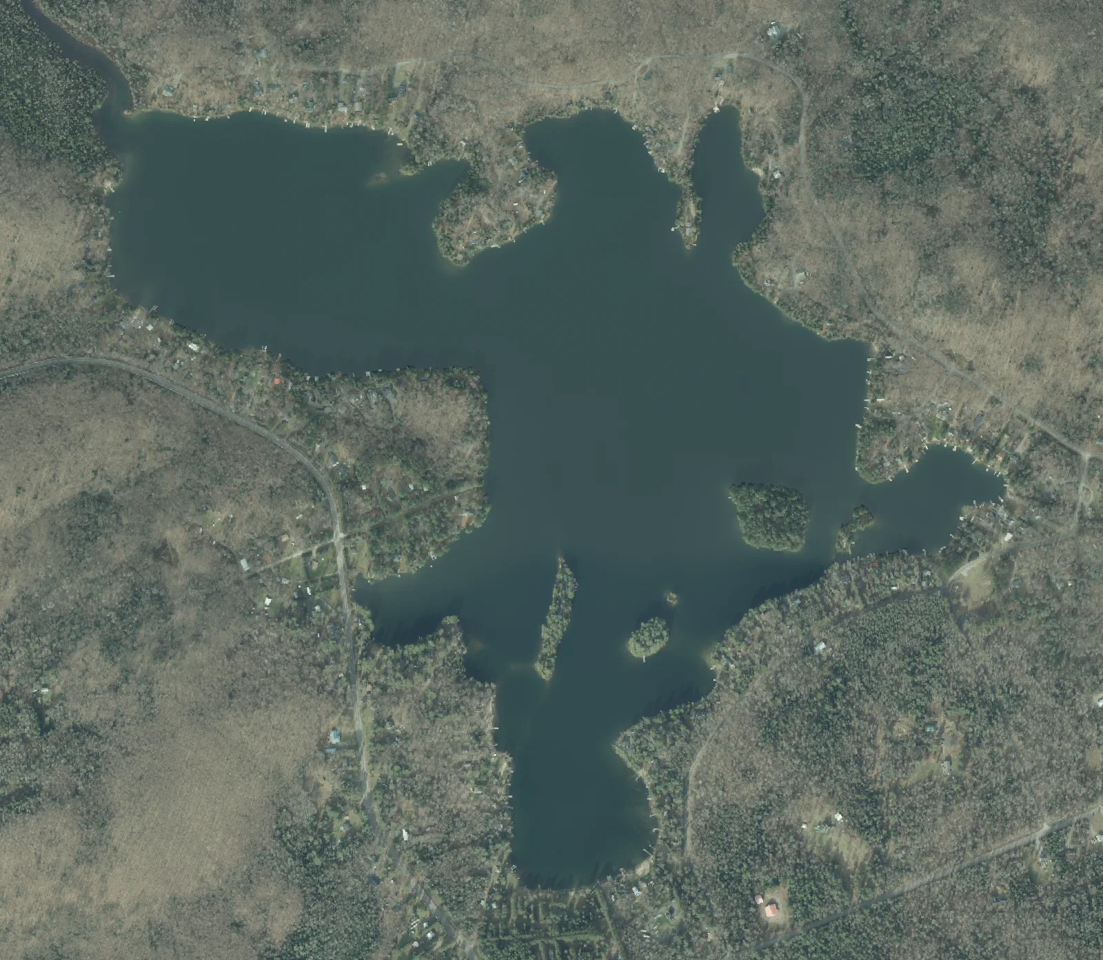 Aerial photograph of Clear Lake.