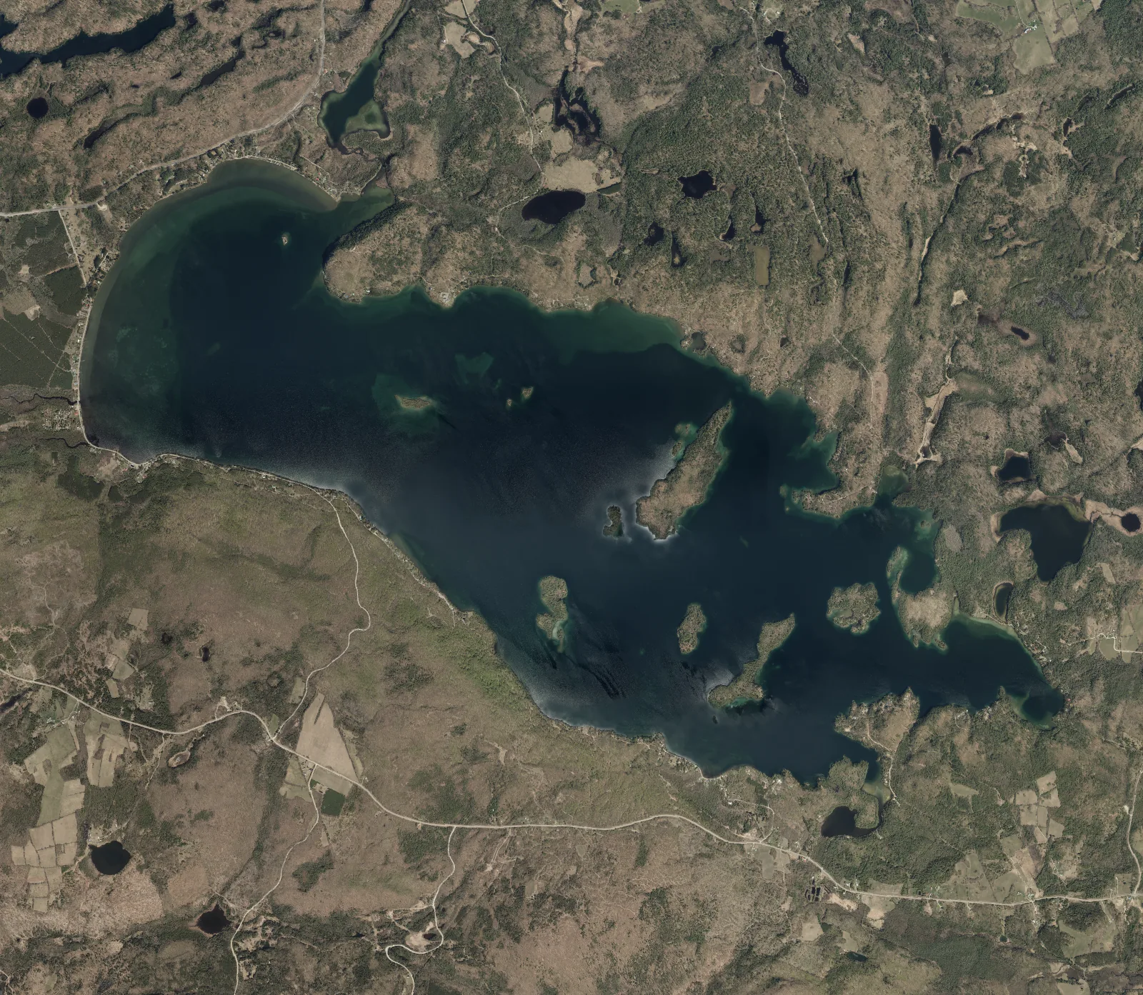 Aerial photograph of Lake Clear.