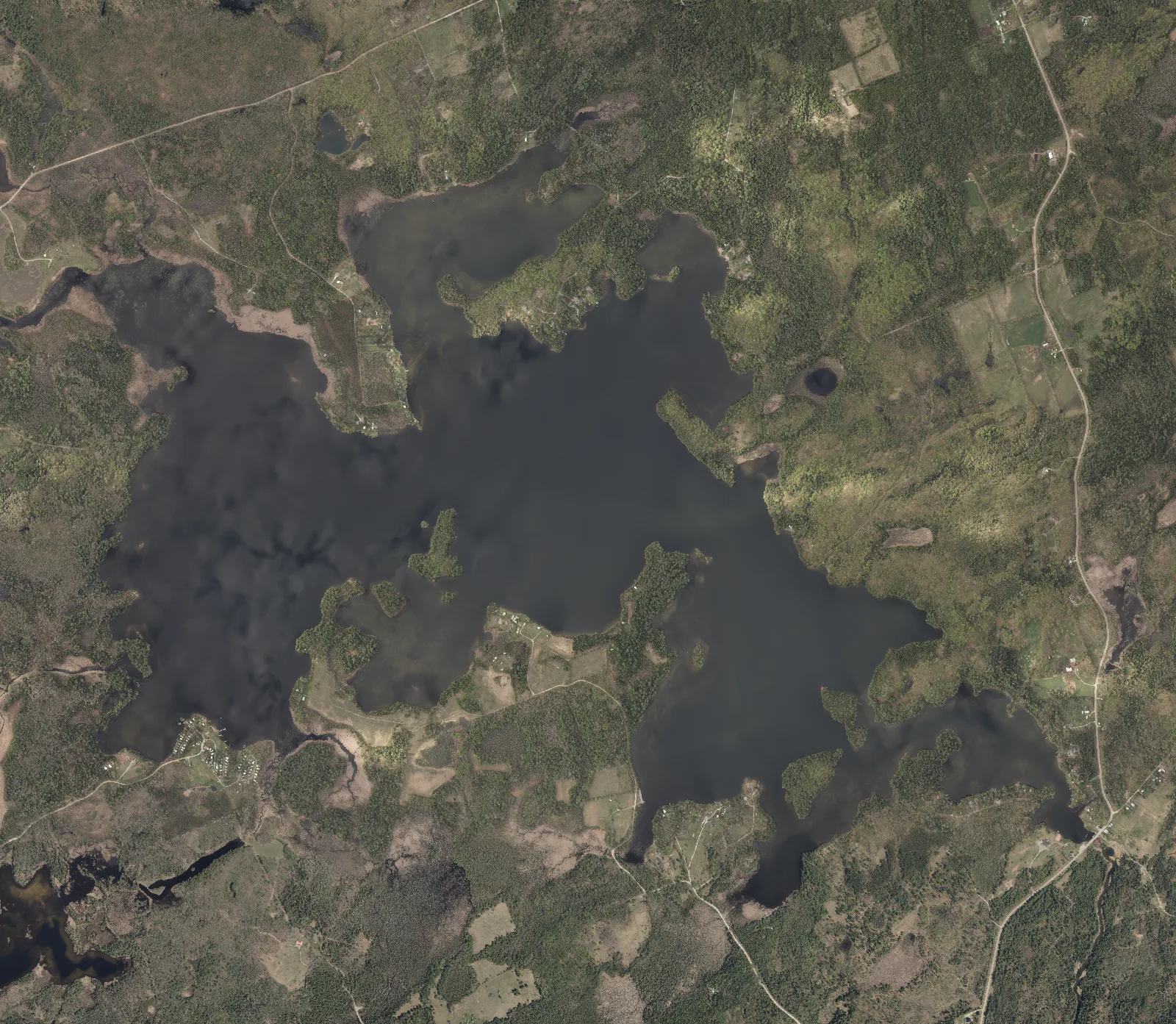 Aerial photograph of Constant Lake.