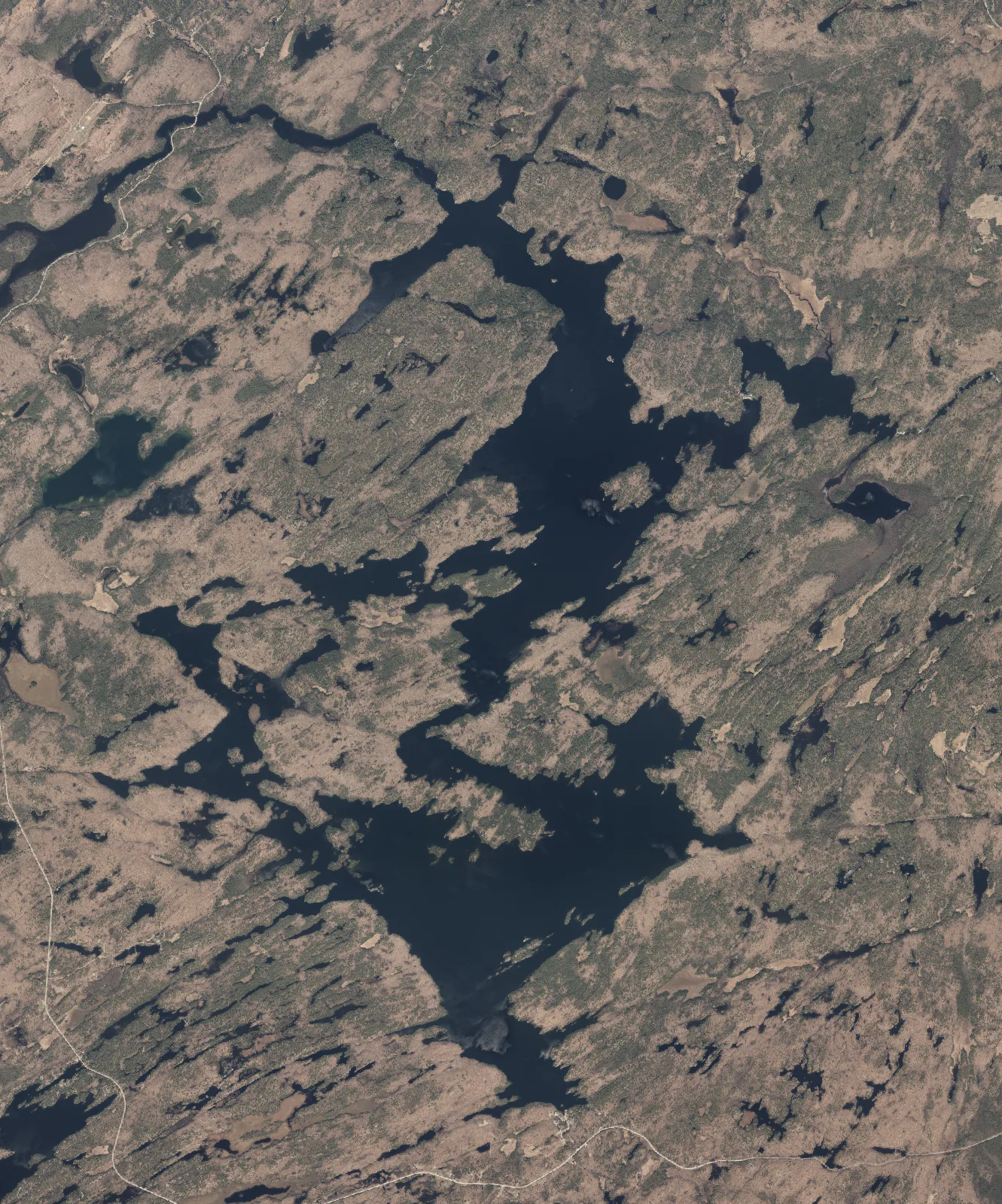 Aerial photograph of Crotch Lake.