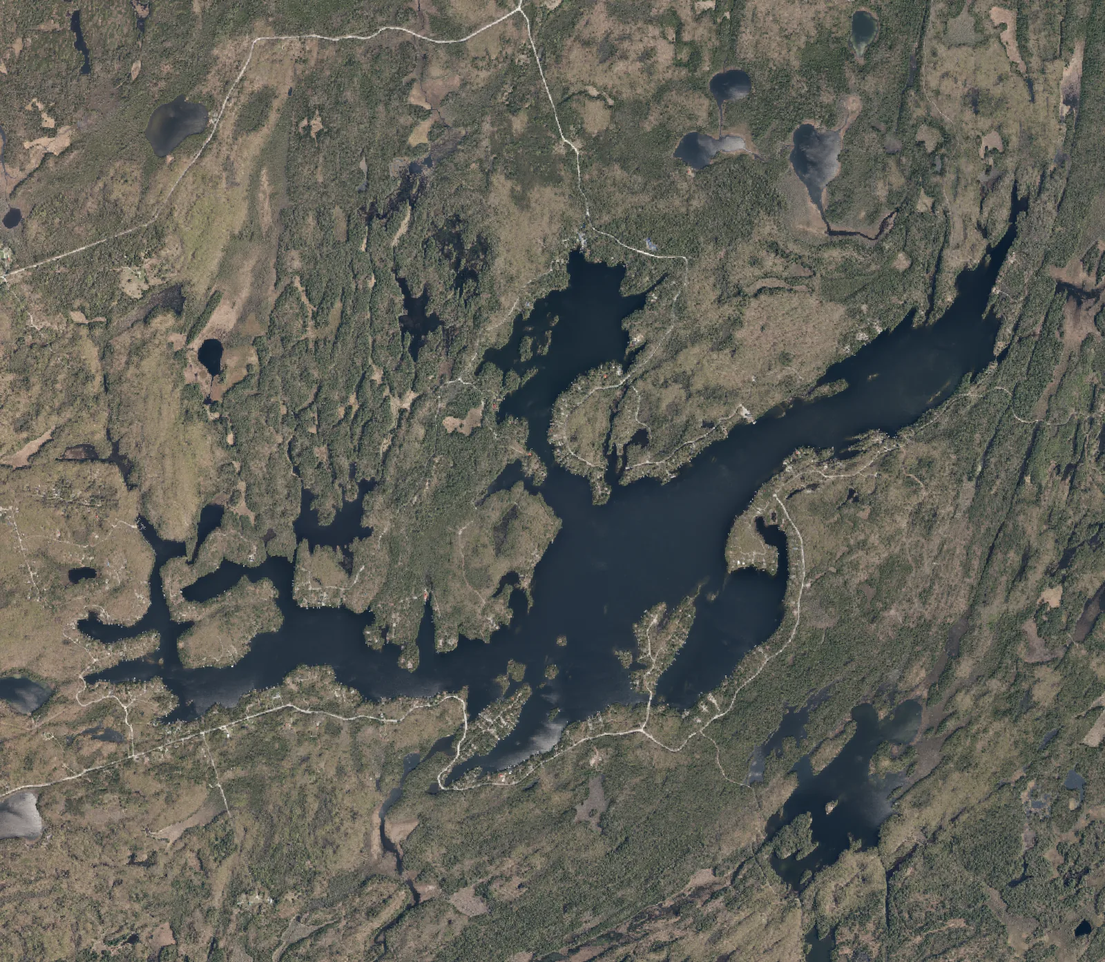 Aerial photograph of Crystal Lake.