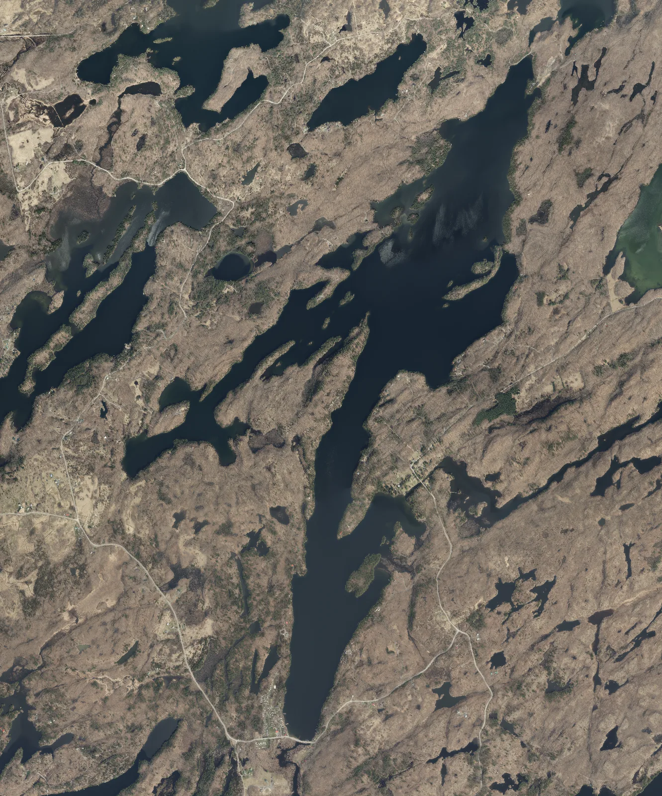 Aerial photograph of Desert Lake.