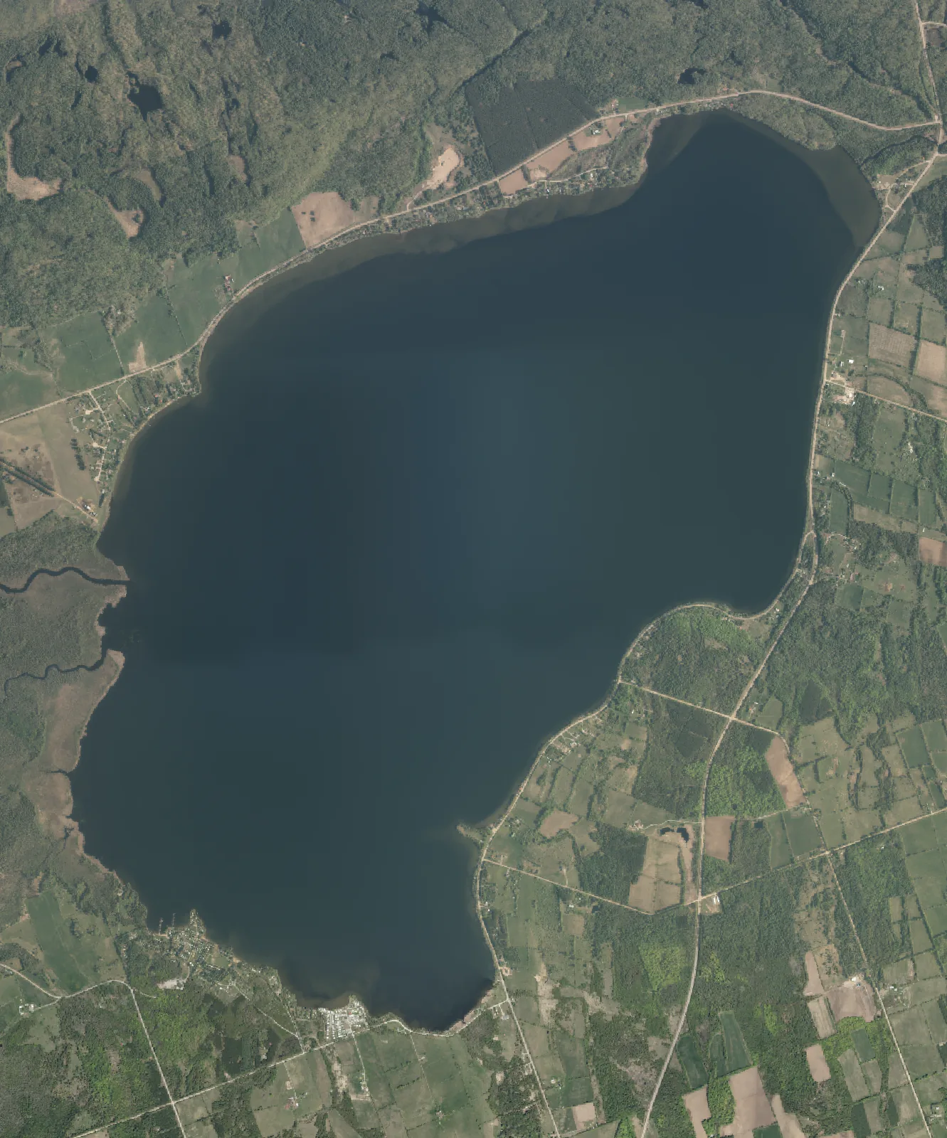 Aerial photograph of Lake Doré.