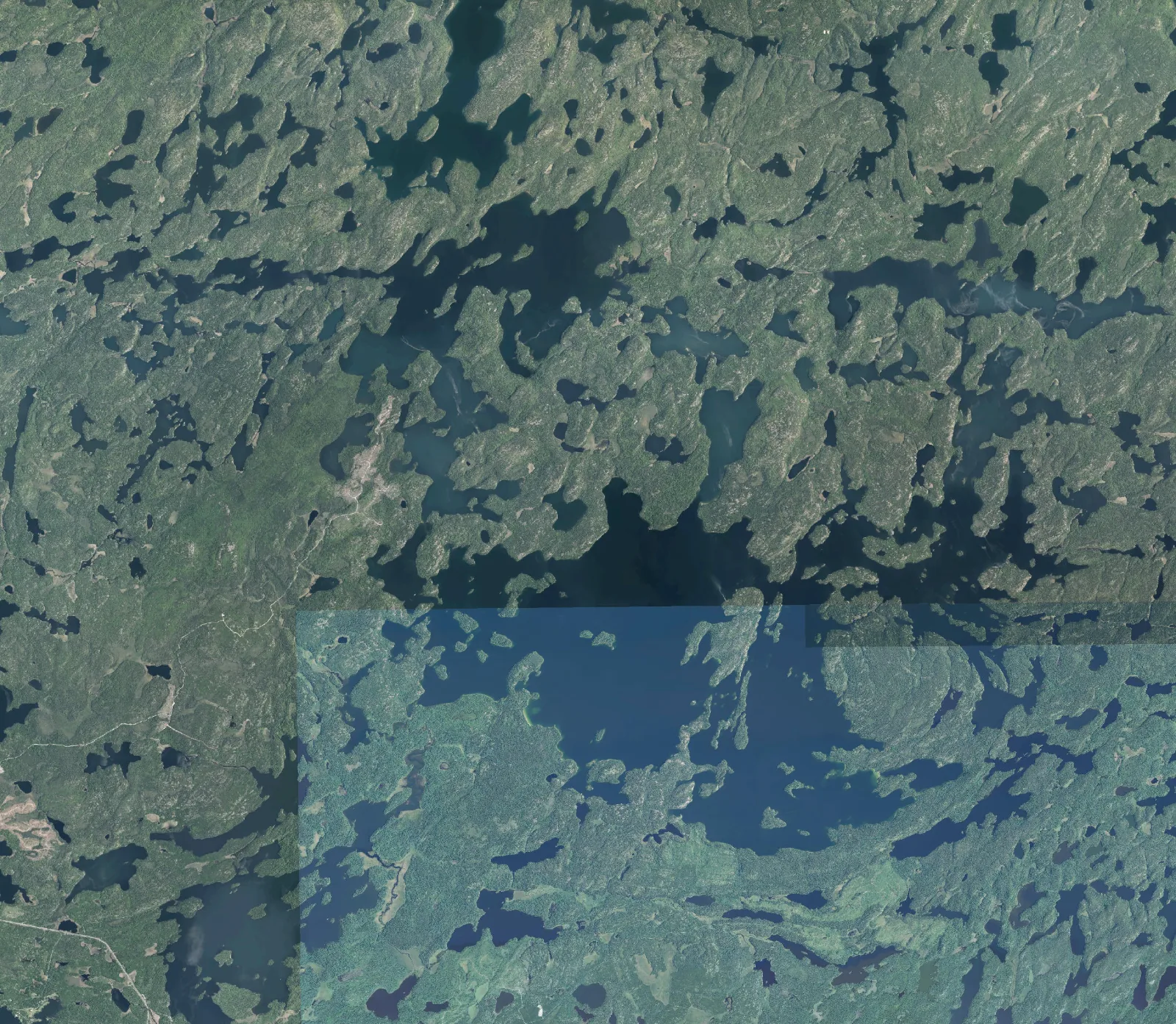 Aerial photograph of Dryberry Lake.