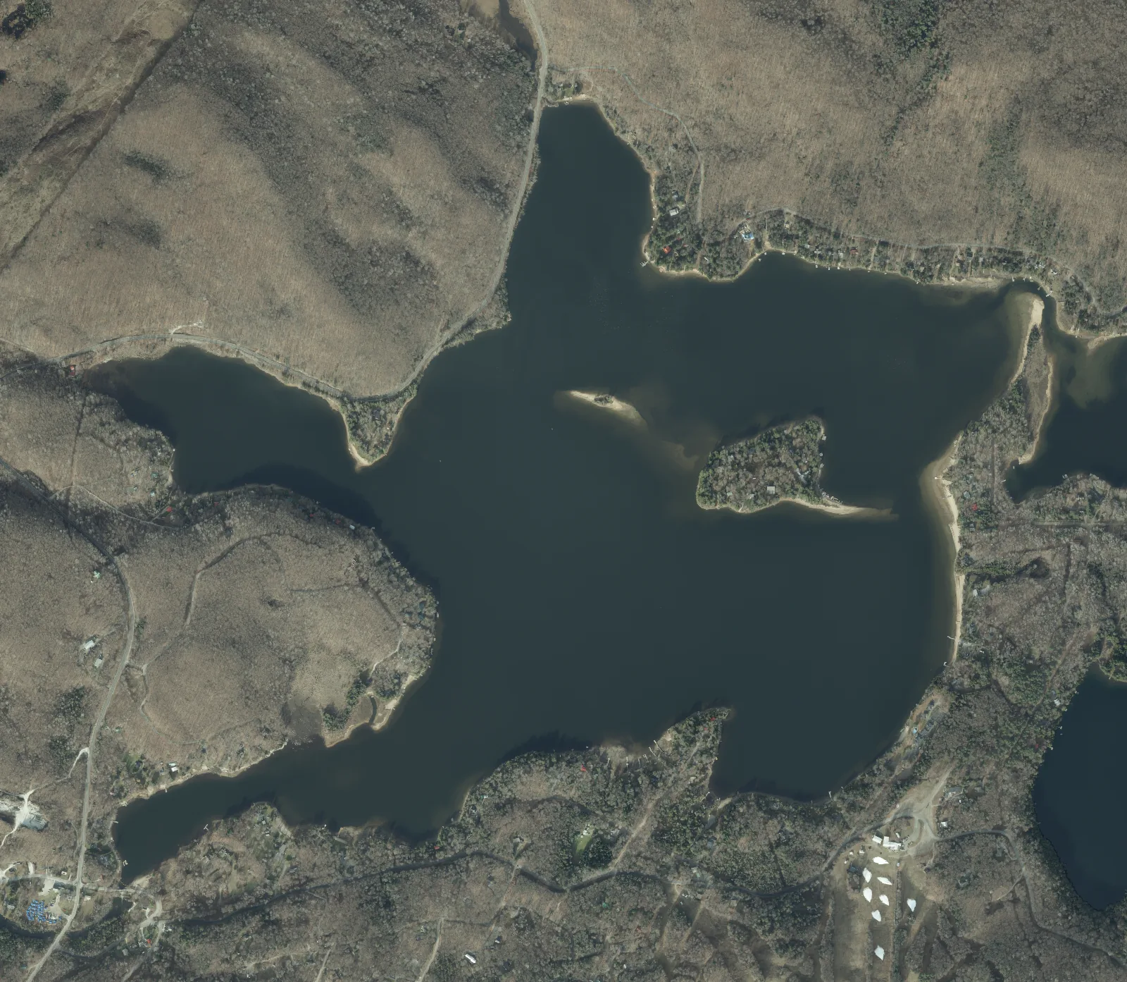 Aerial photograph of Eagle Lake.