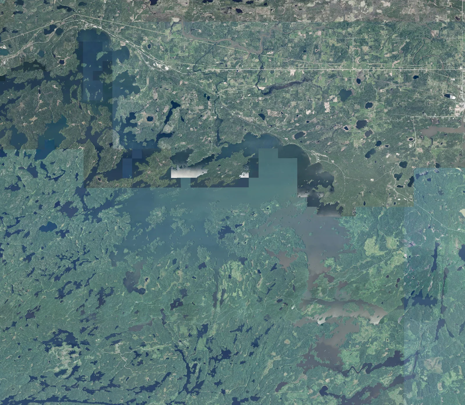 Aerial photograph of Eagle Lake.
