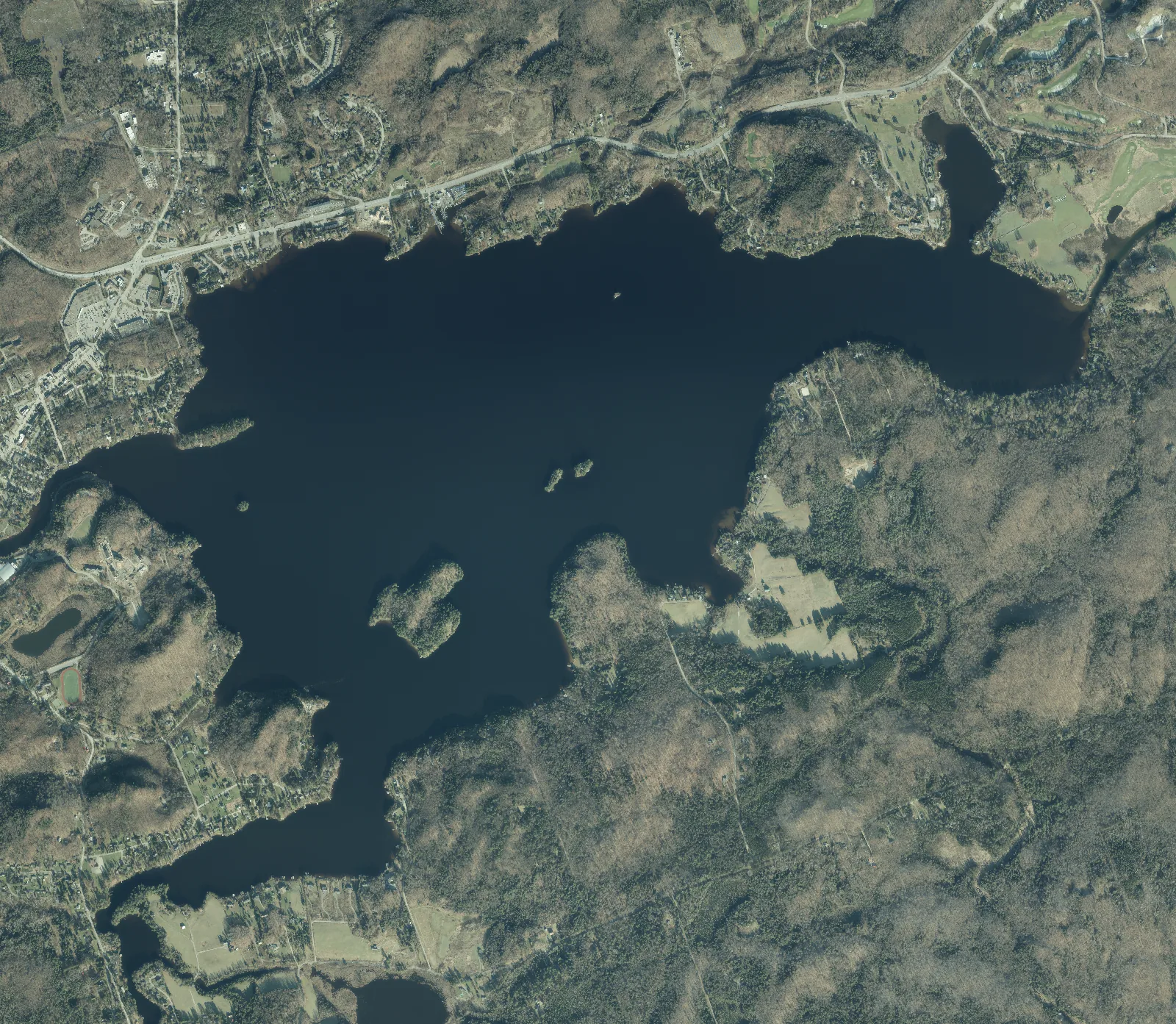 Aerial photograph of Fairy Lake.
