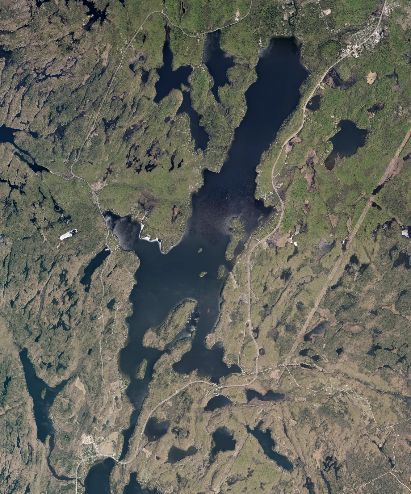 Aerial photograph of Gull Lake.