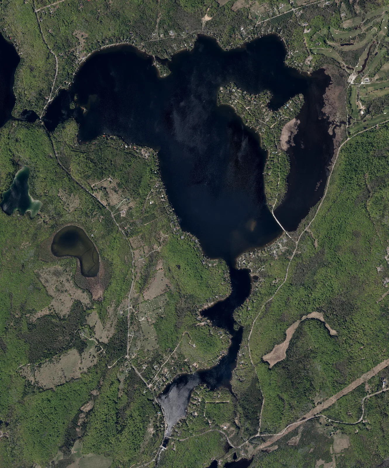 Aerial photograph of Horseshoe Lake.