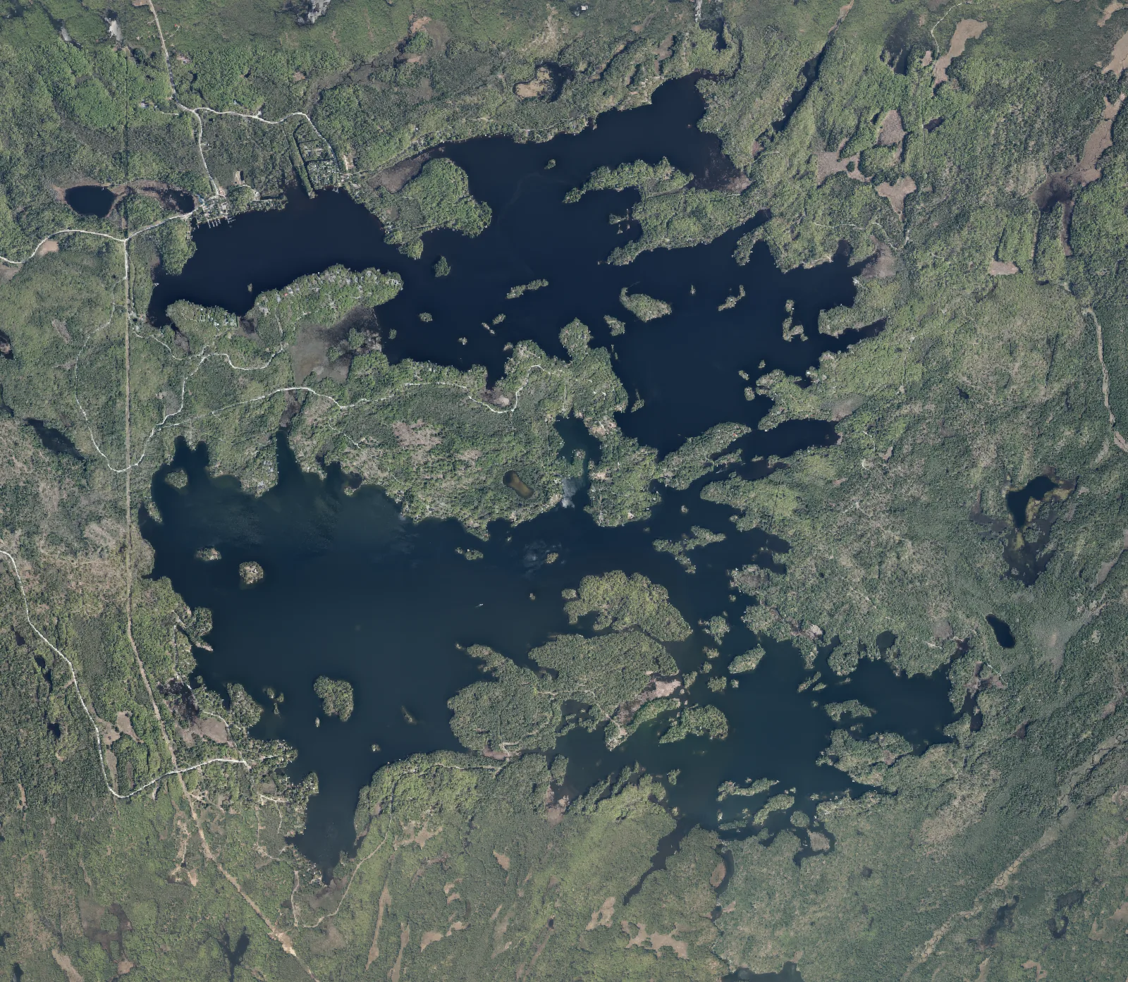 Aerial photograph of Jack Lake.
