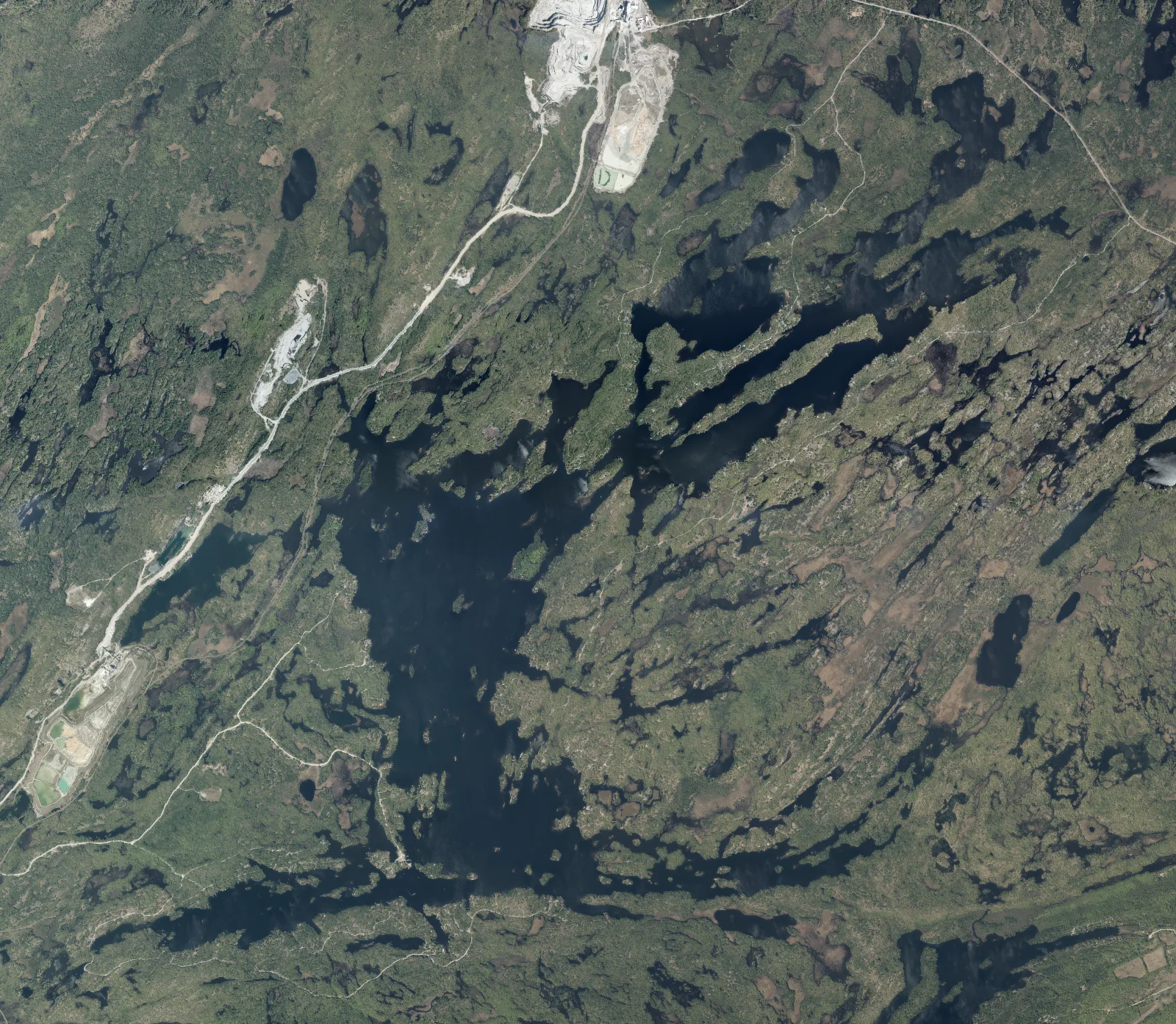 Aerial photograph of Kasshabog Lake.