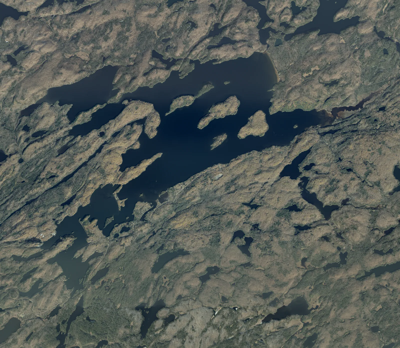 Aerial photograph of Kawagama Lake.