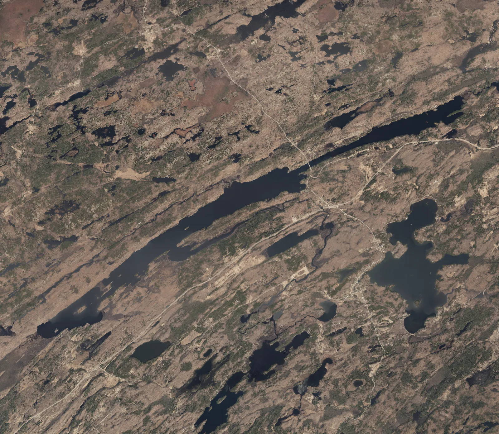 Aerial photograph of Kennebec Lake.