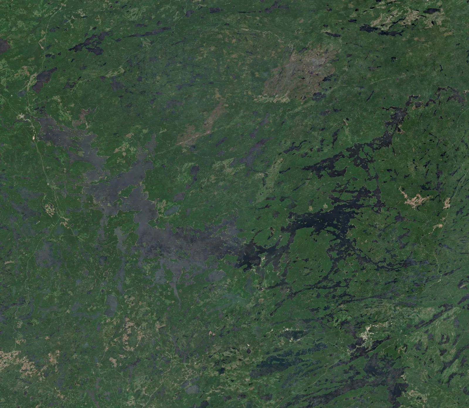 Aerial photograph of Lac Seul.
