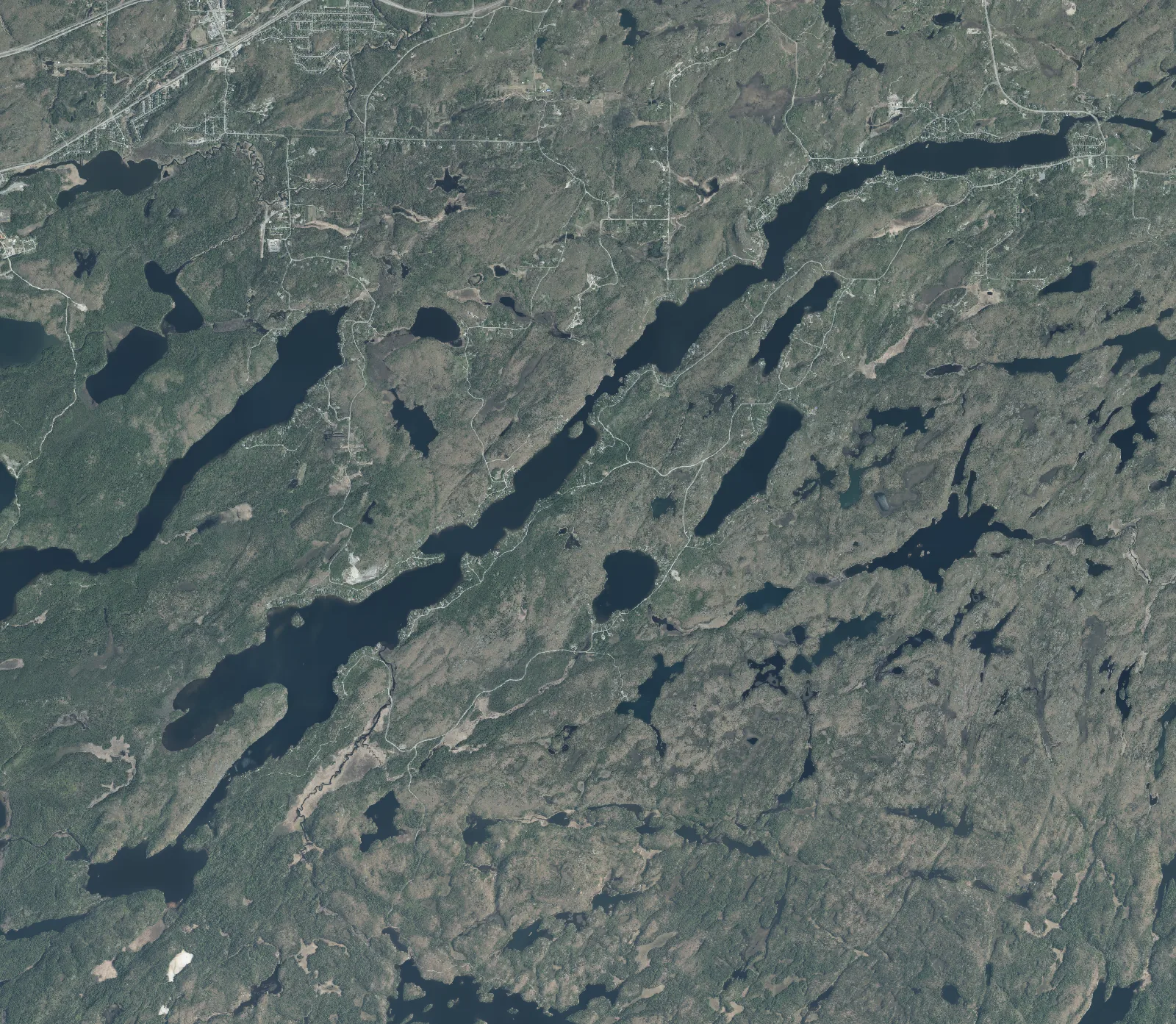 Aerial photograph of Long Lake.
