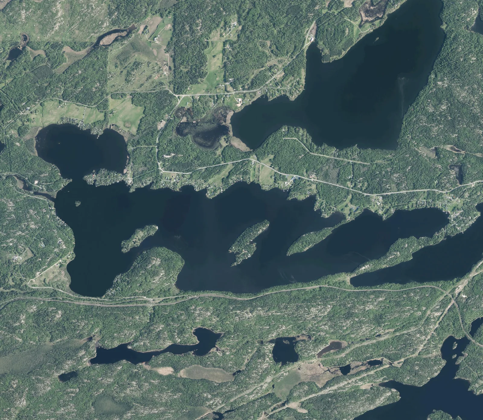 Aerial photograph of Lake Lulu.