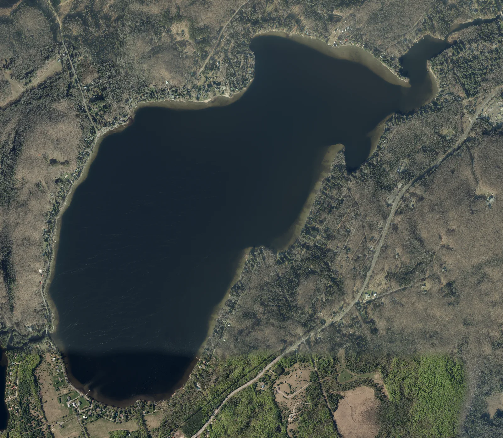Aerial photograph of Maple Lake.