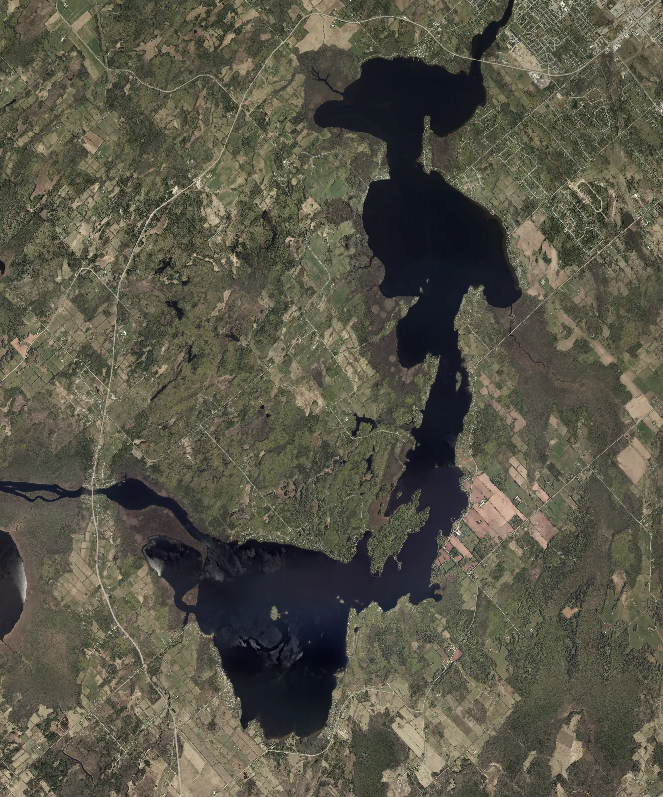 Aerial photograph of Mississippi Lake.