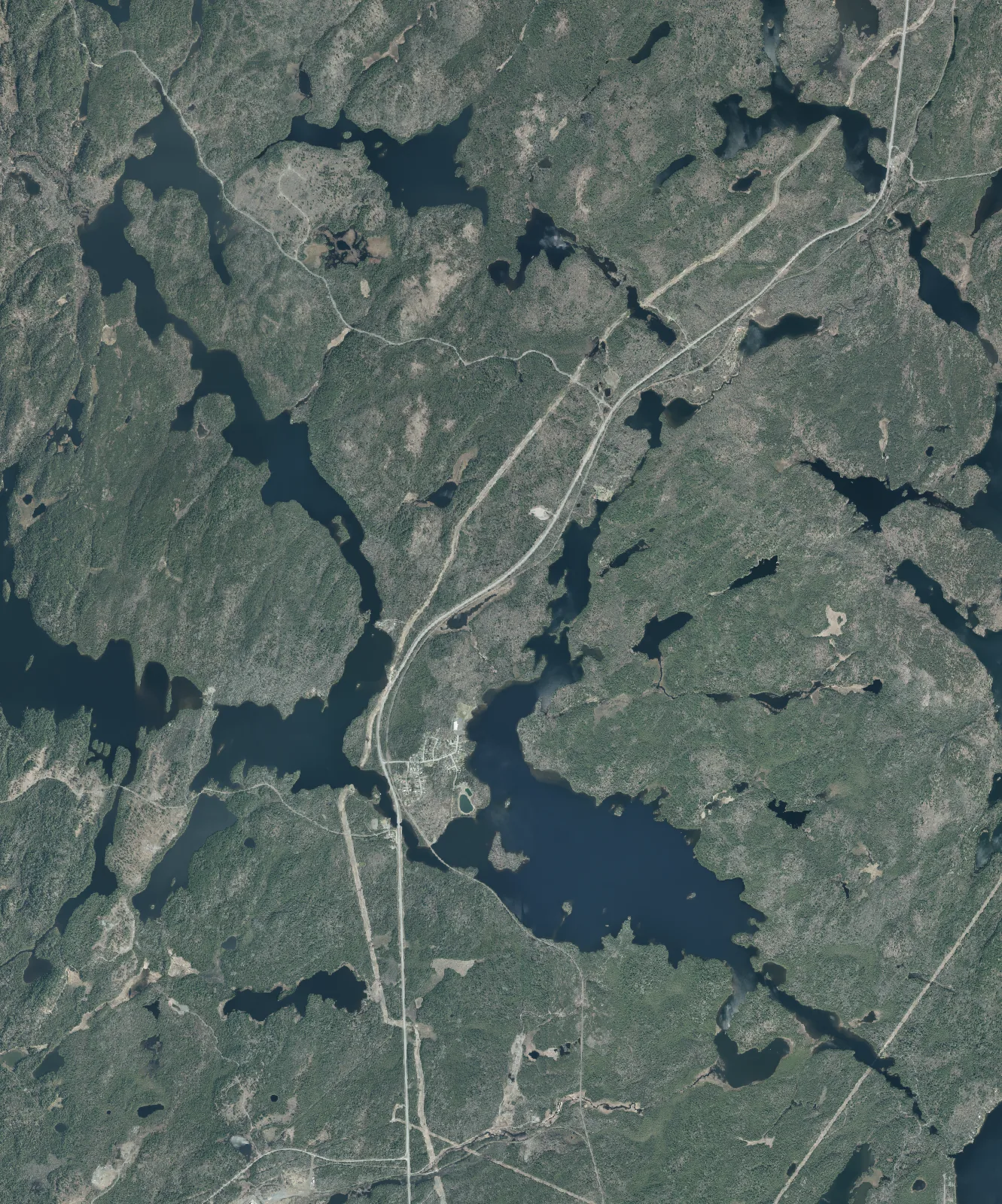 Aerial photograph of Net Lake.