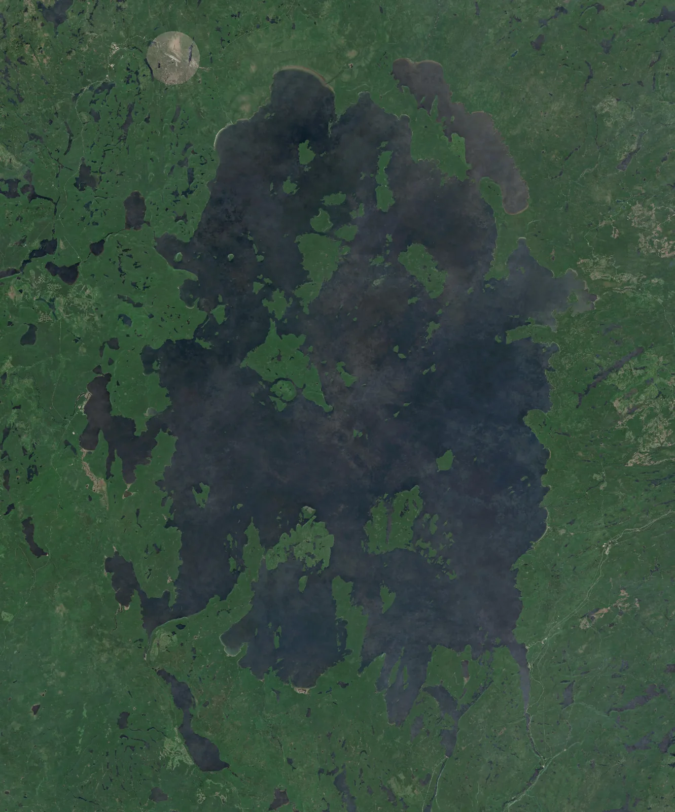 Aerial photograph of Lake Nipigon.
