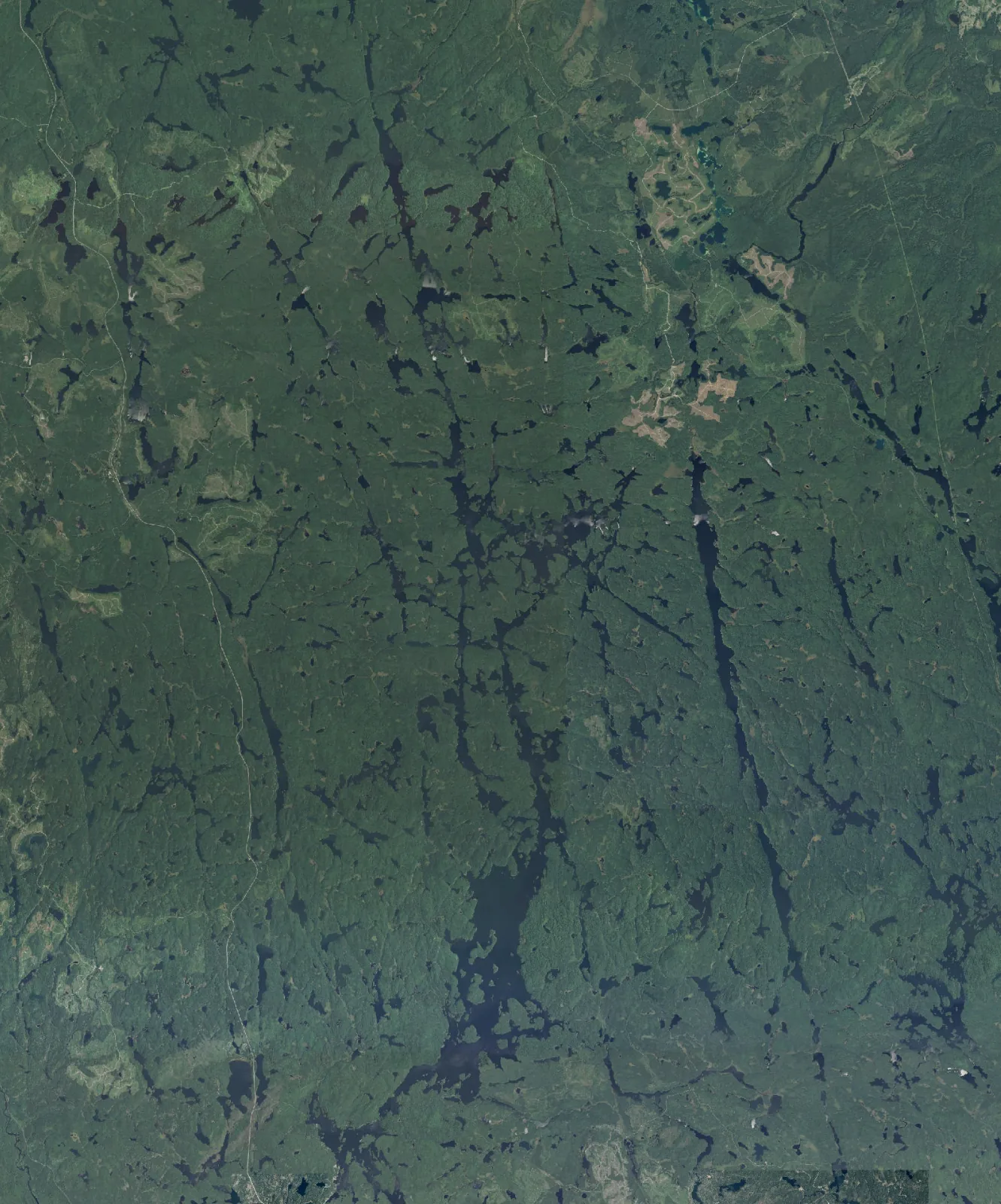 Aerial photograph of Onaping Lake.