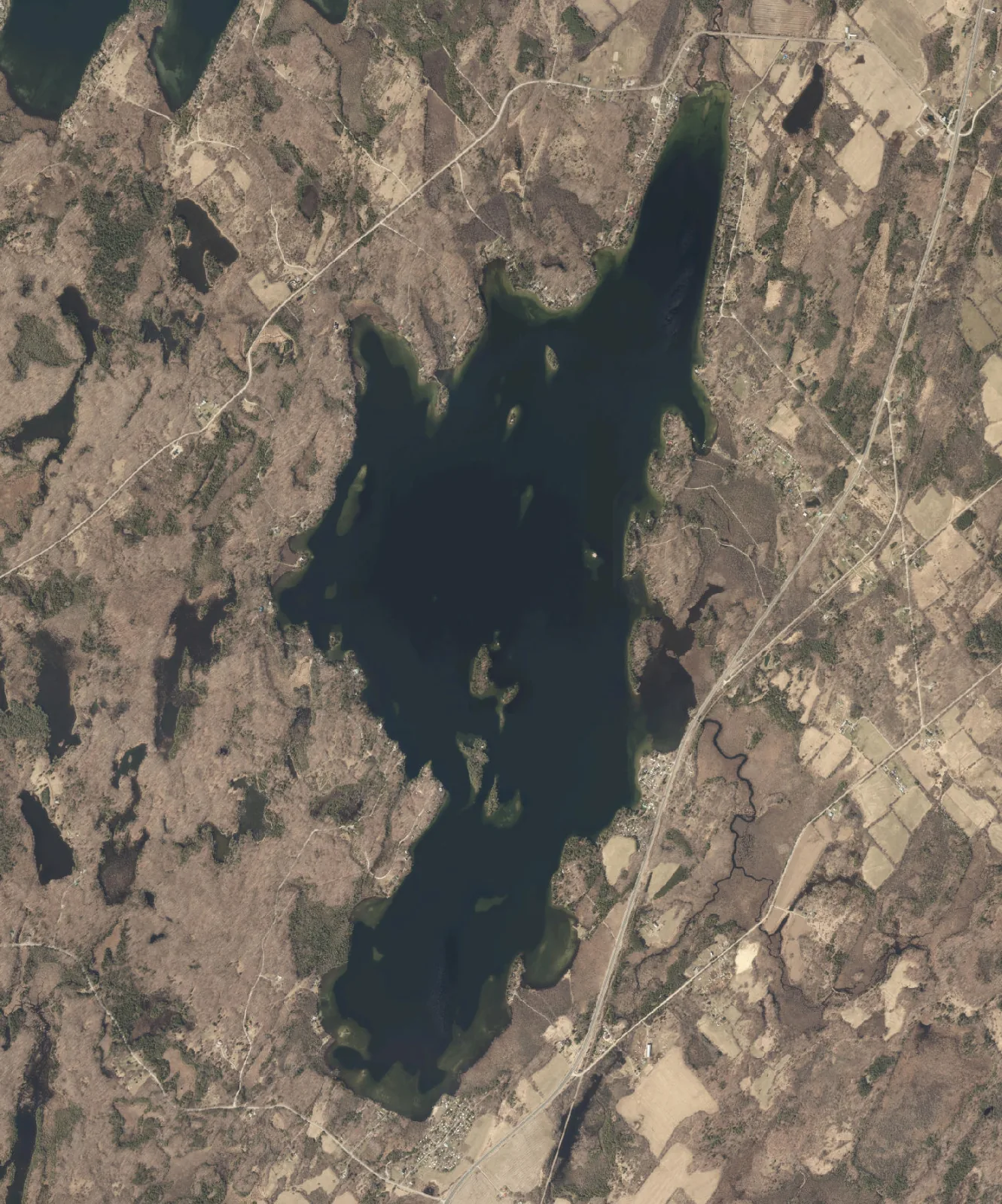 Aerial photograph of Otter Lake.