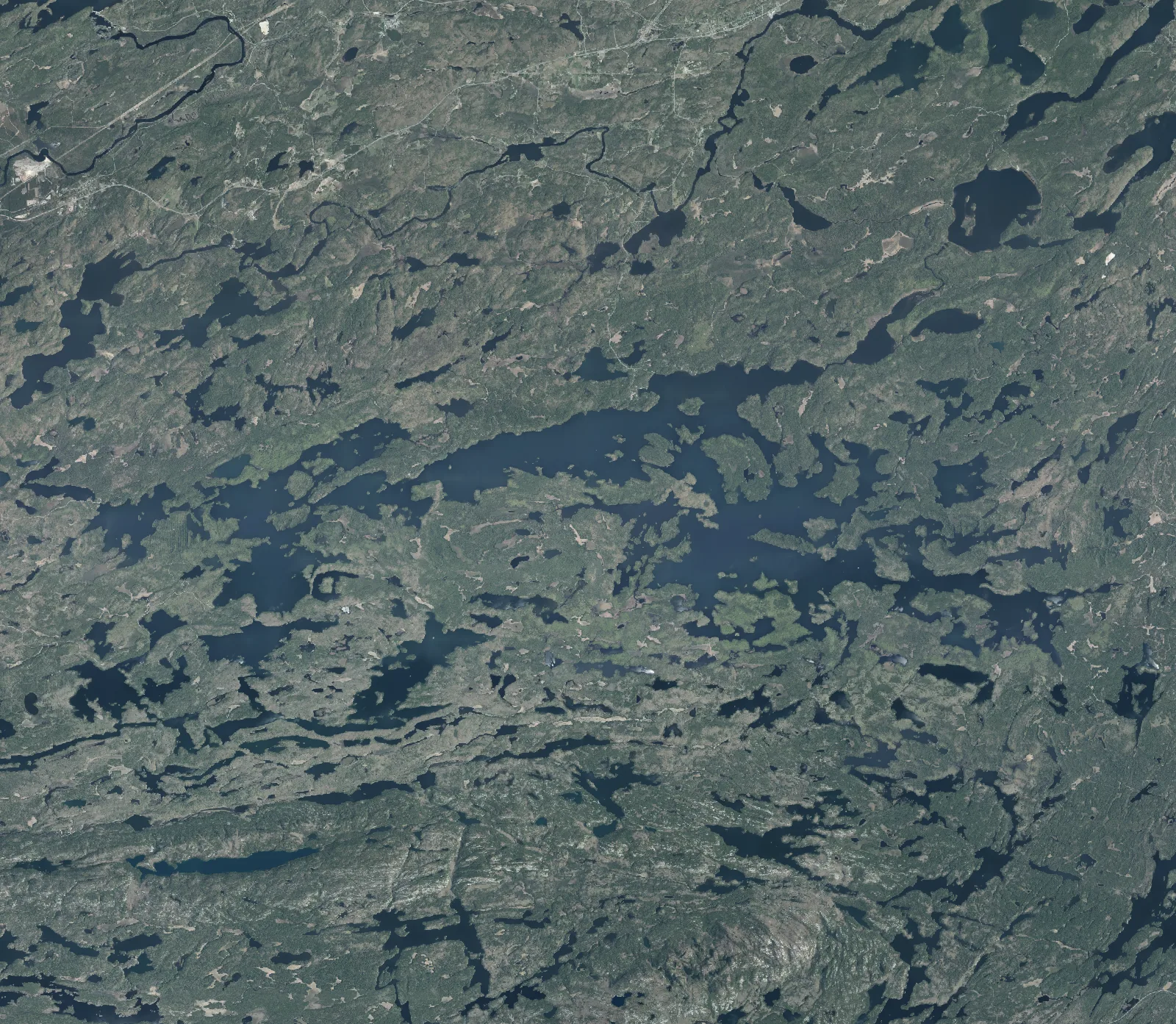 Aerial photograph of Lake Panache.