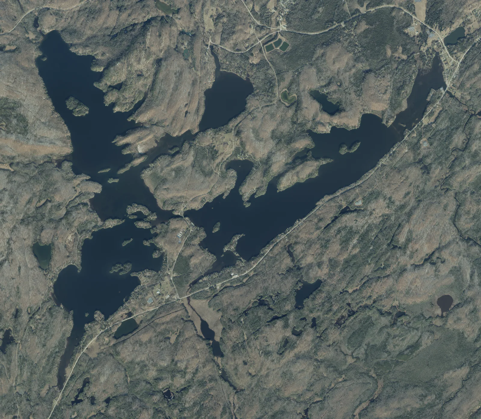 Aerial photograph of Paudash Lake.