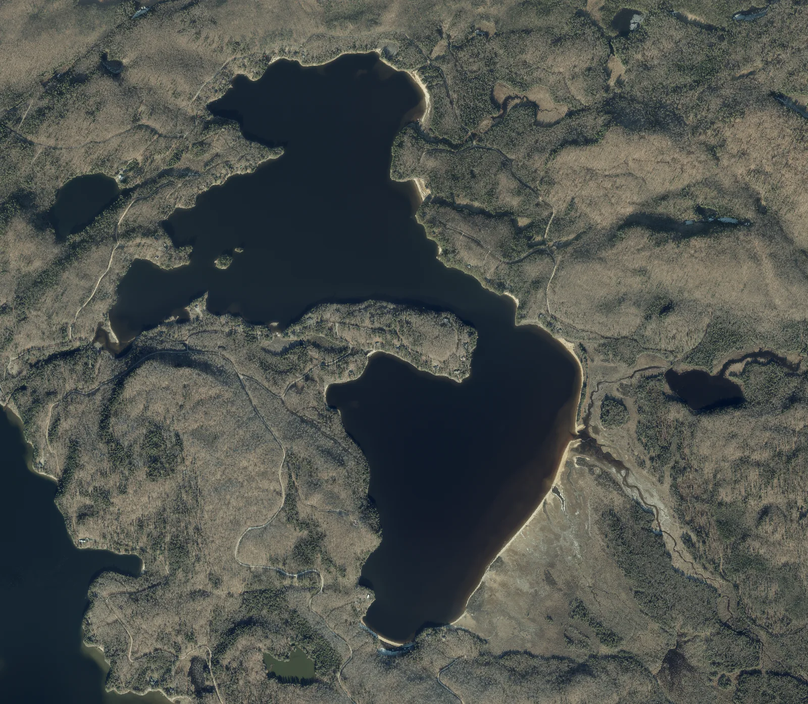 Aerial photograph of Percy Lake.