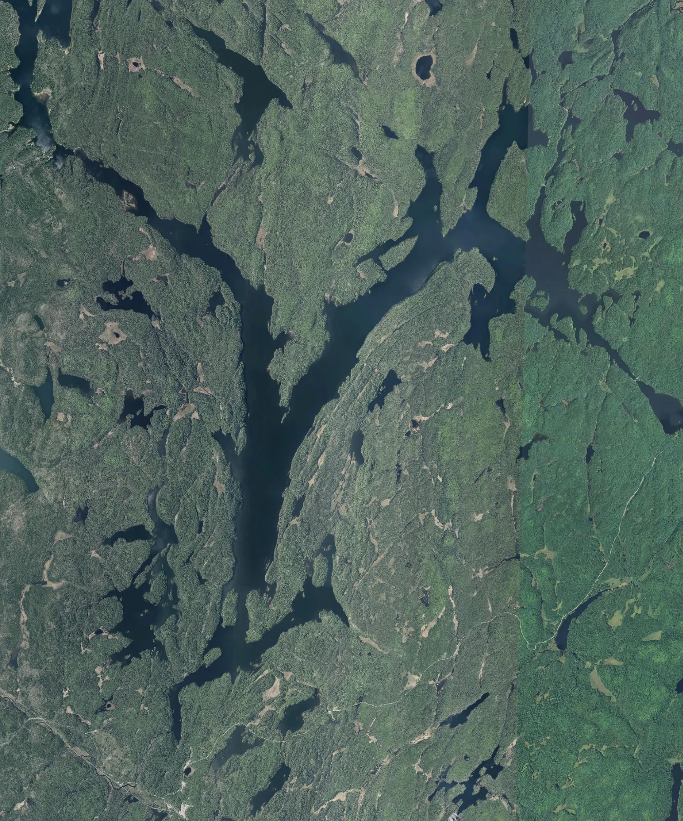 Aerial photograph of Rabbit Lake.