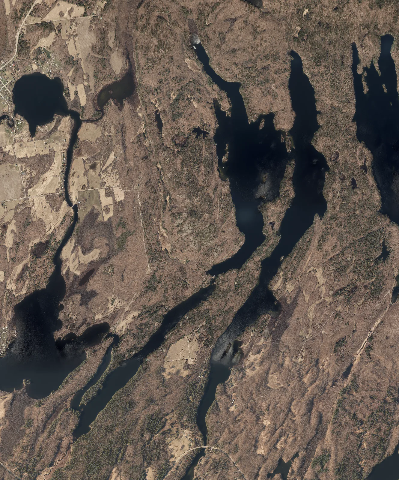Aerial photograph of Red Horse Lake.