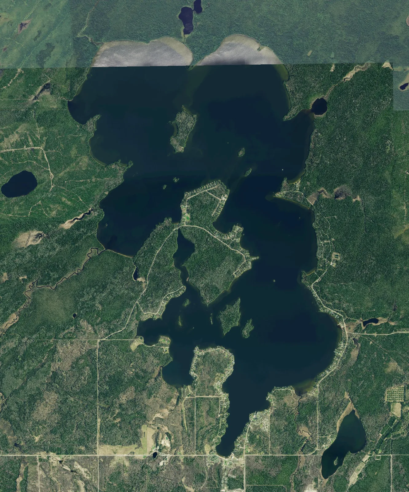 Aerial photograph of Remi Lake.