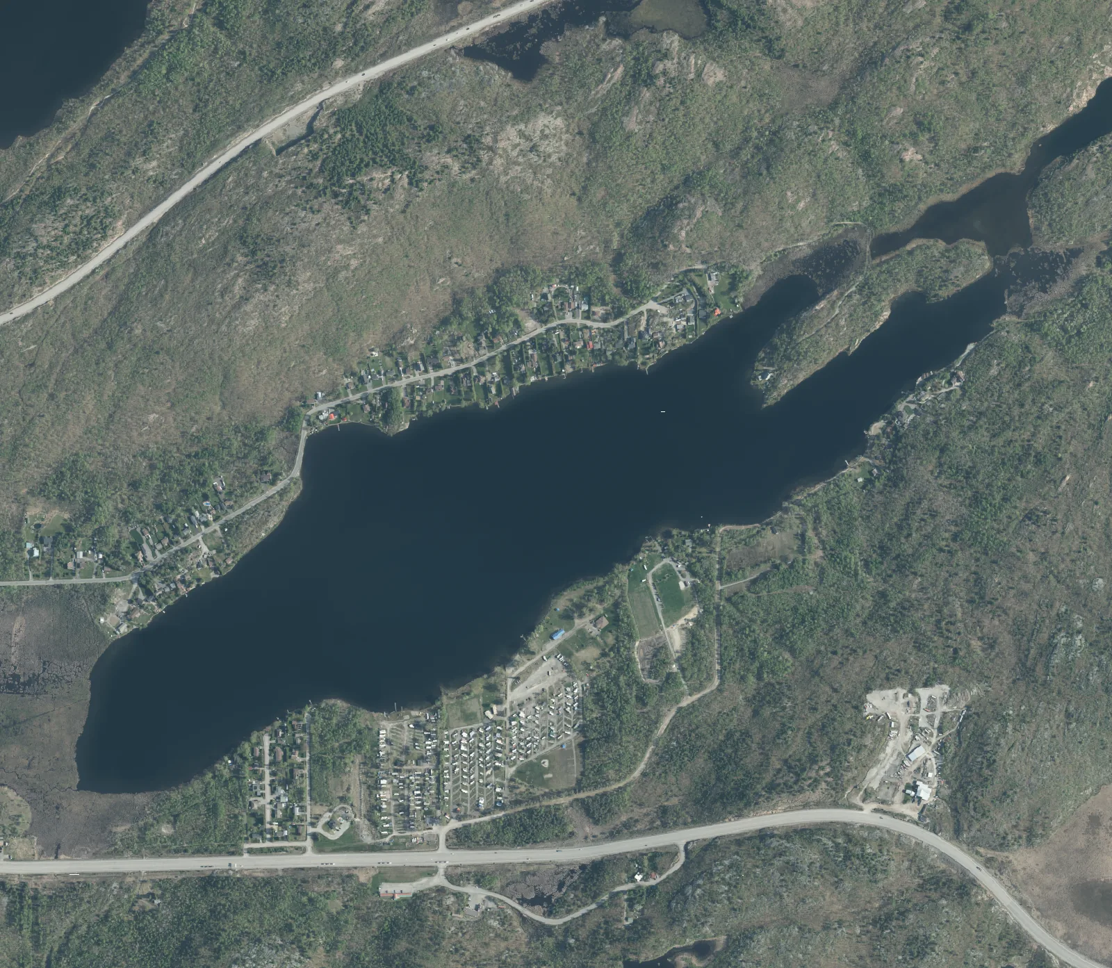 Aerial photograph of Richard Lake.