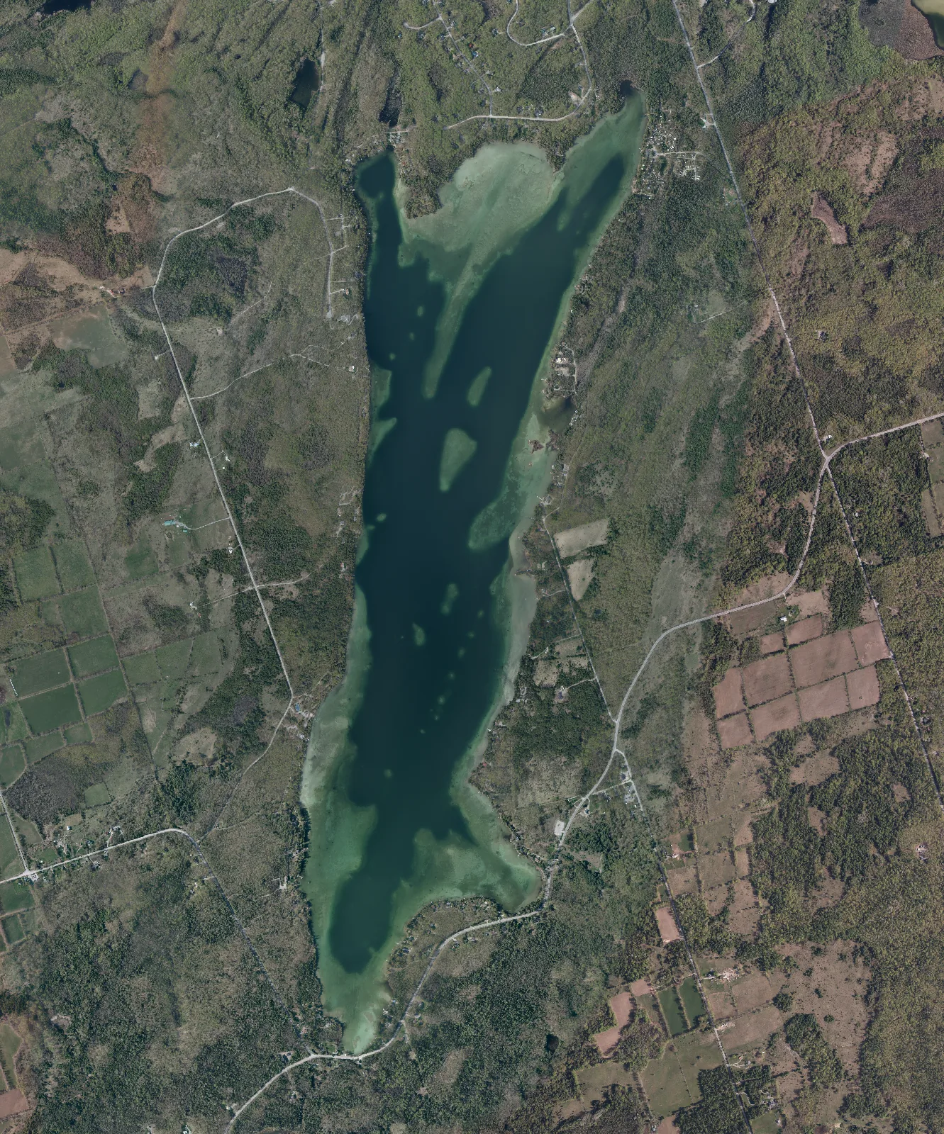 Aerial photograph of Sandy Lake.