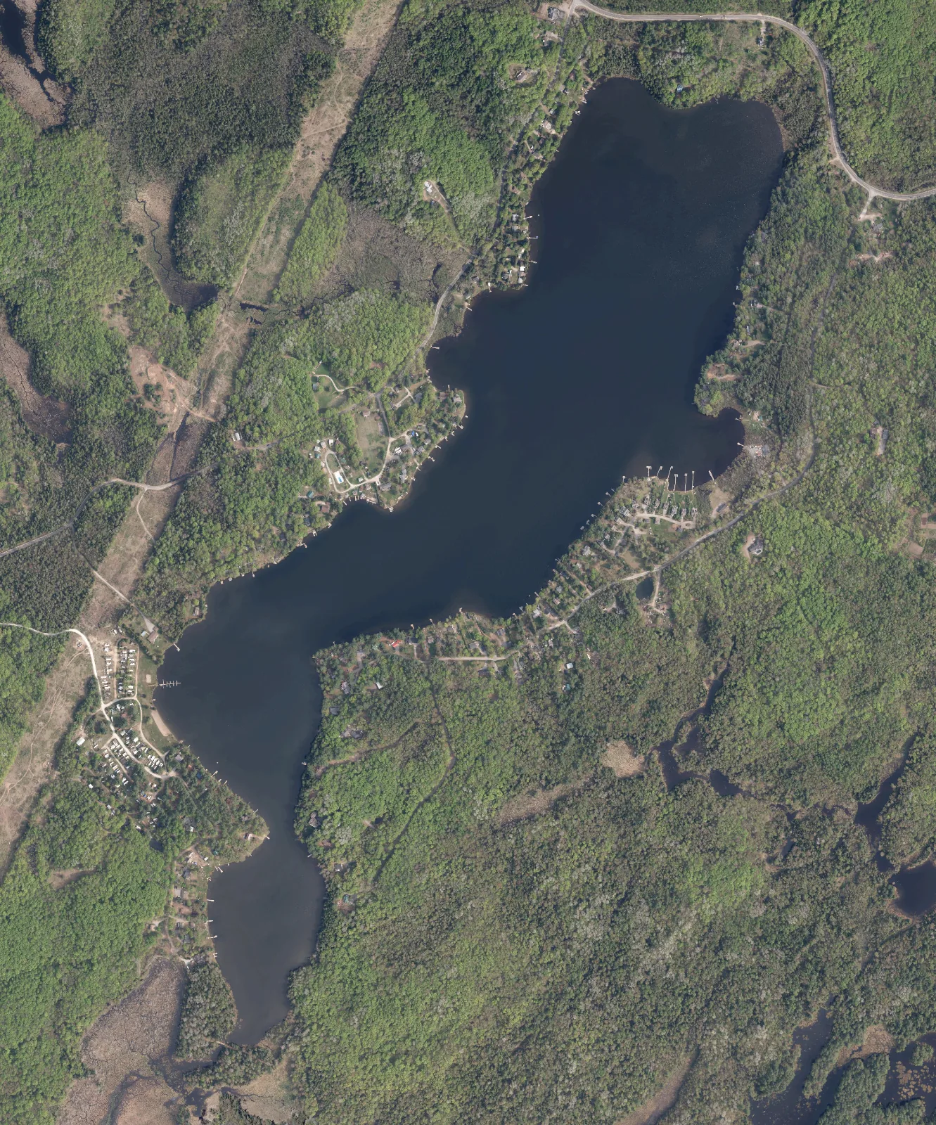 Aerial photograph of South Lake.