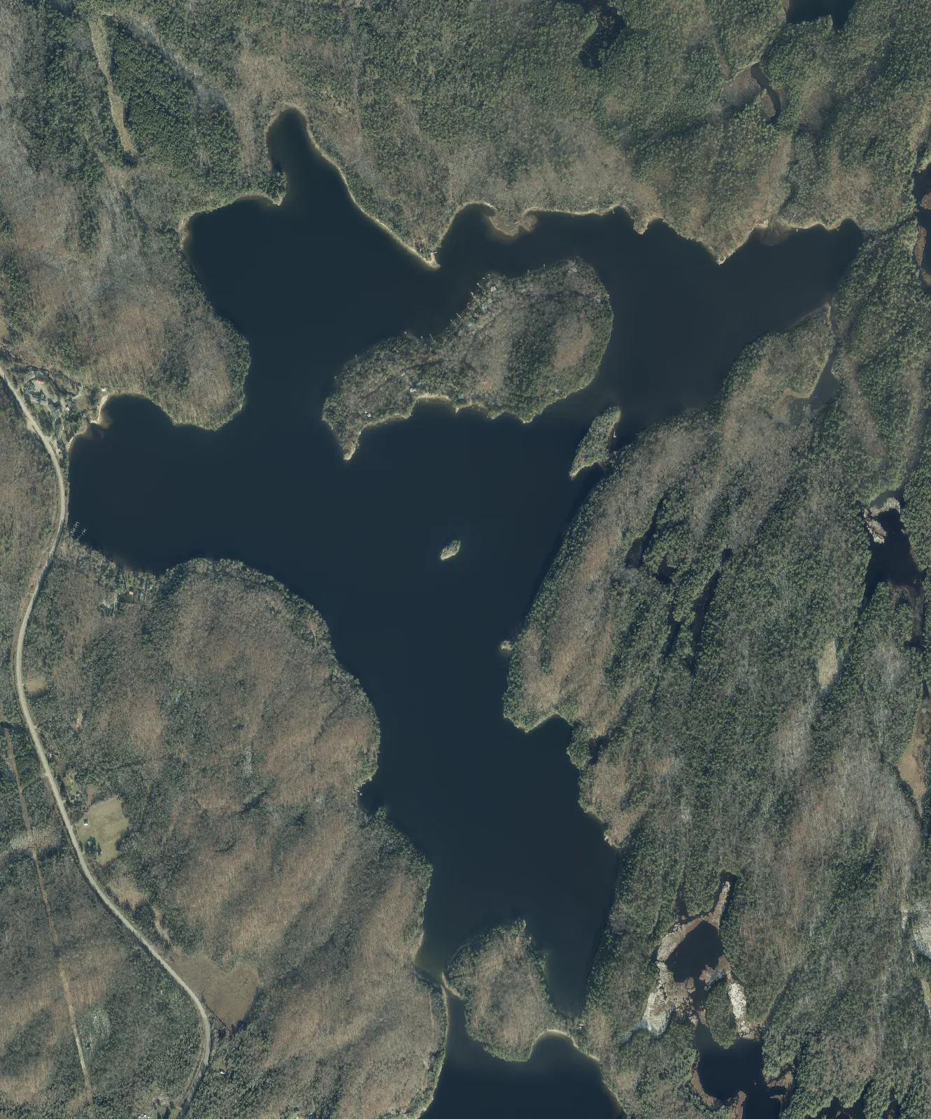 Aerial photograph of St. Nora Lake.