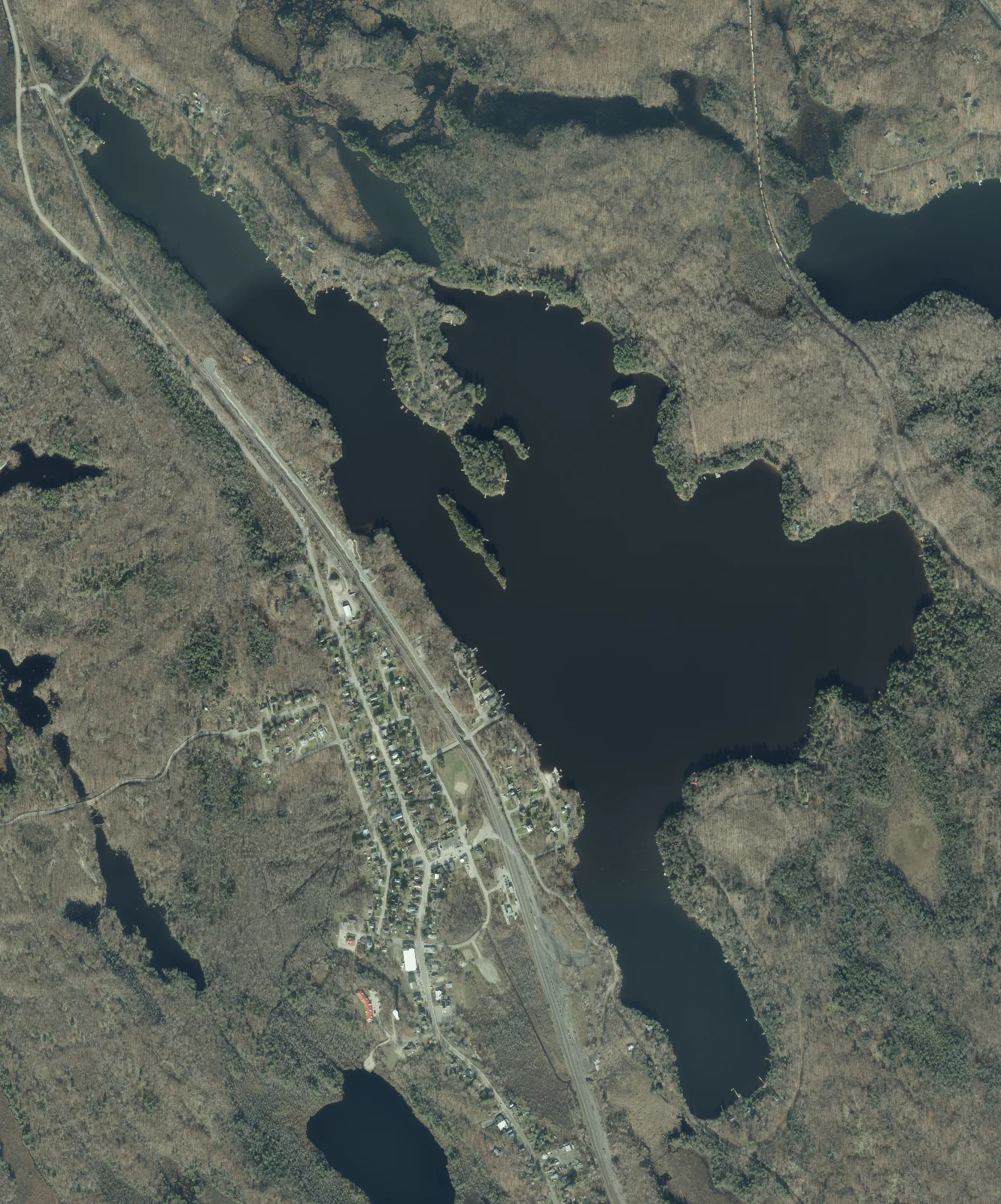 Aerial photograph of Stewart Lake.