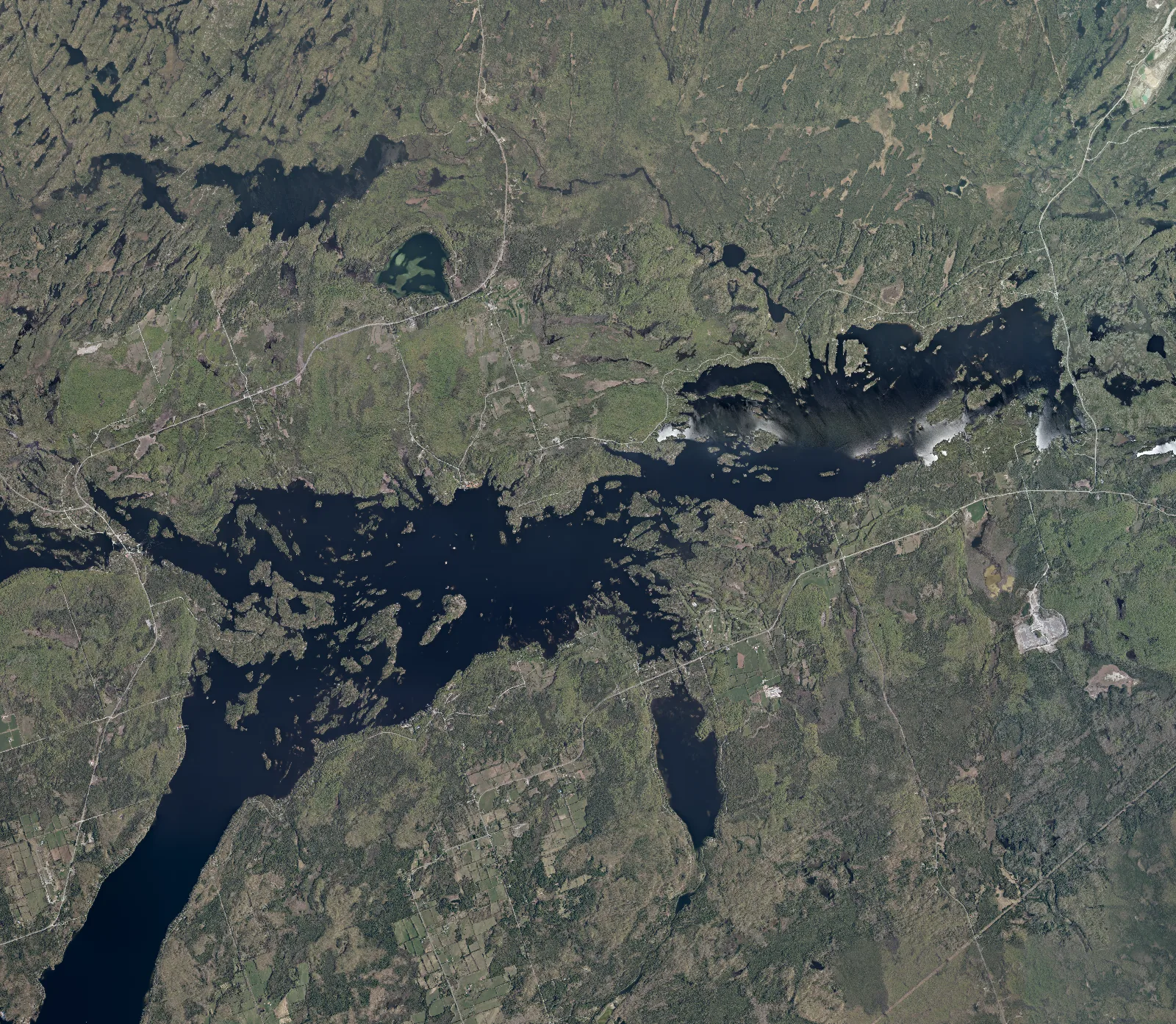 Aerial photograph of Stony Lake.