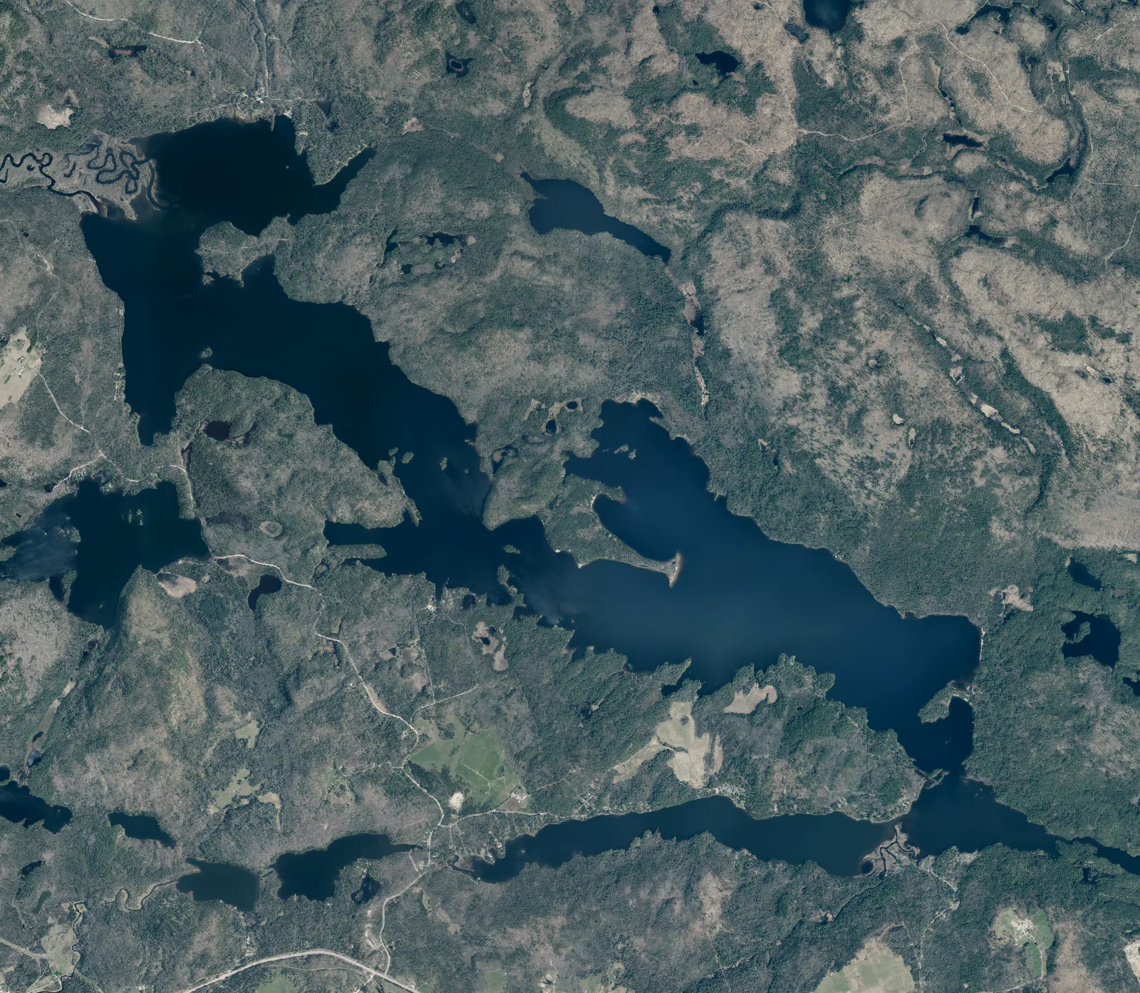 Aerial photograph of Lake Talon.